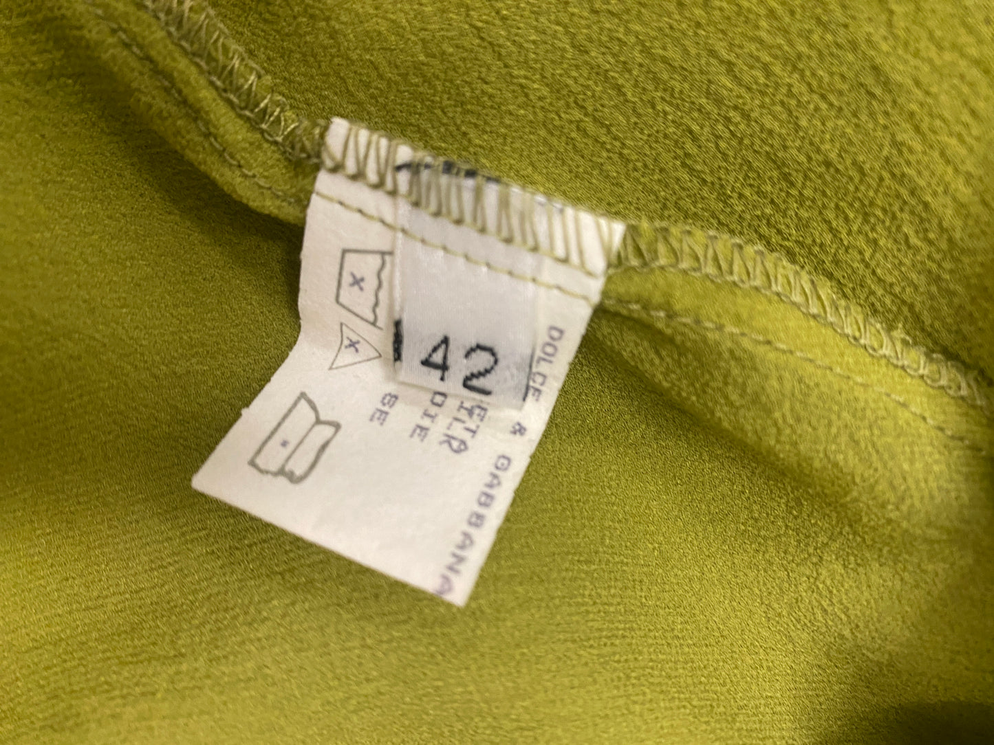 Dolce & Gabbana S/S 1991 Green Silk Blouse