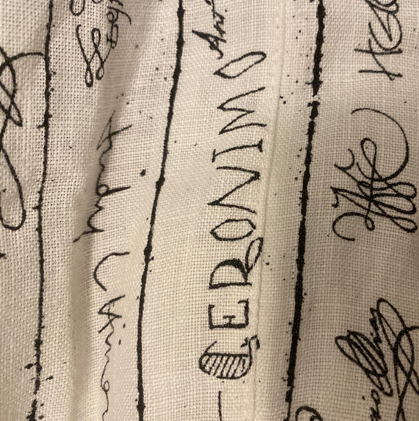 English Eccentrics 1985 'Signature' Print Linen Skirt Set