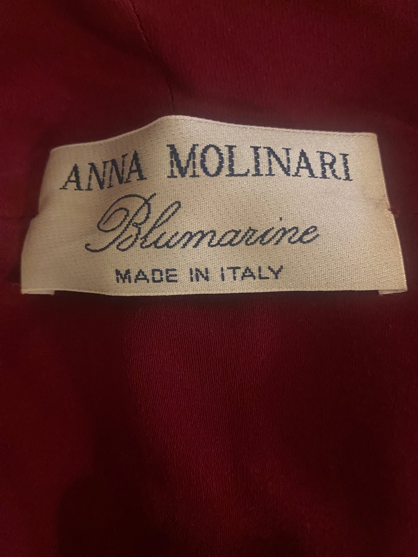 Blumarine Anna Molinari Ruby Red Silk Embroidered Jacket