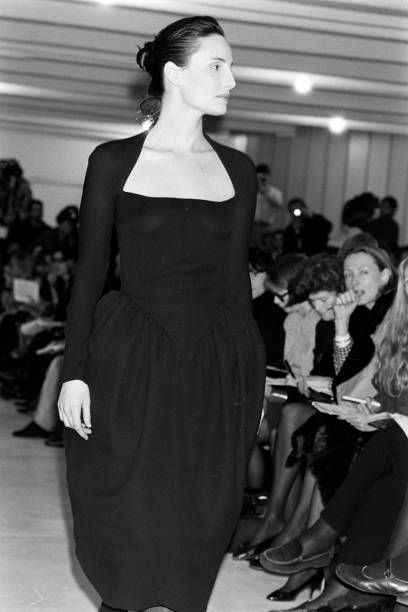 Romeo Gigli 1987 Dark Grey Plissé Cocoon Skirt