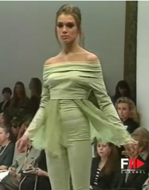 Dolce & Gabbana S/S 1991 Pale Blue Stretch Cotton Top