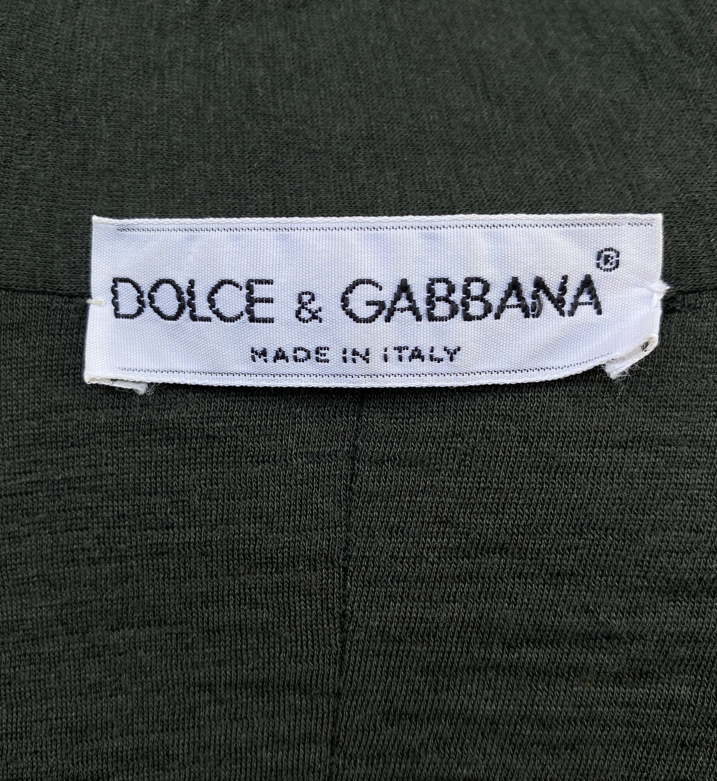 Dolce & Gabbana Dark Green Wool Layered Draped Jacket