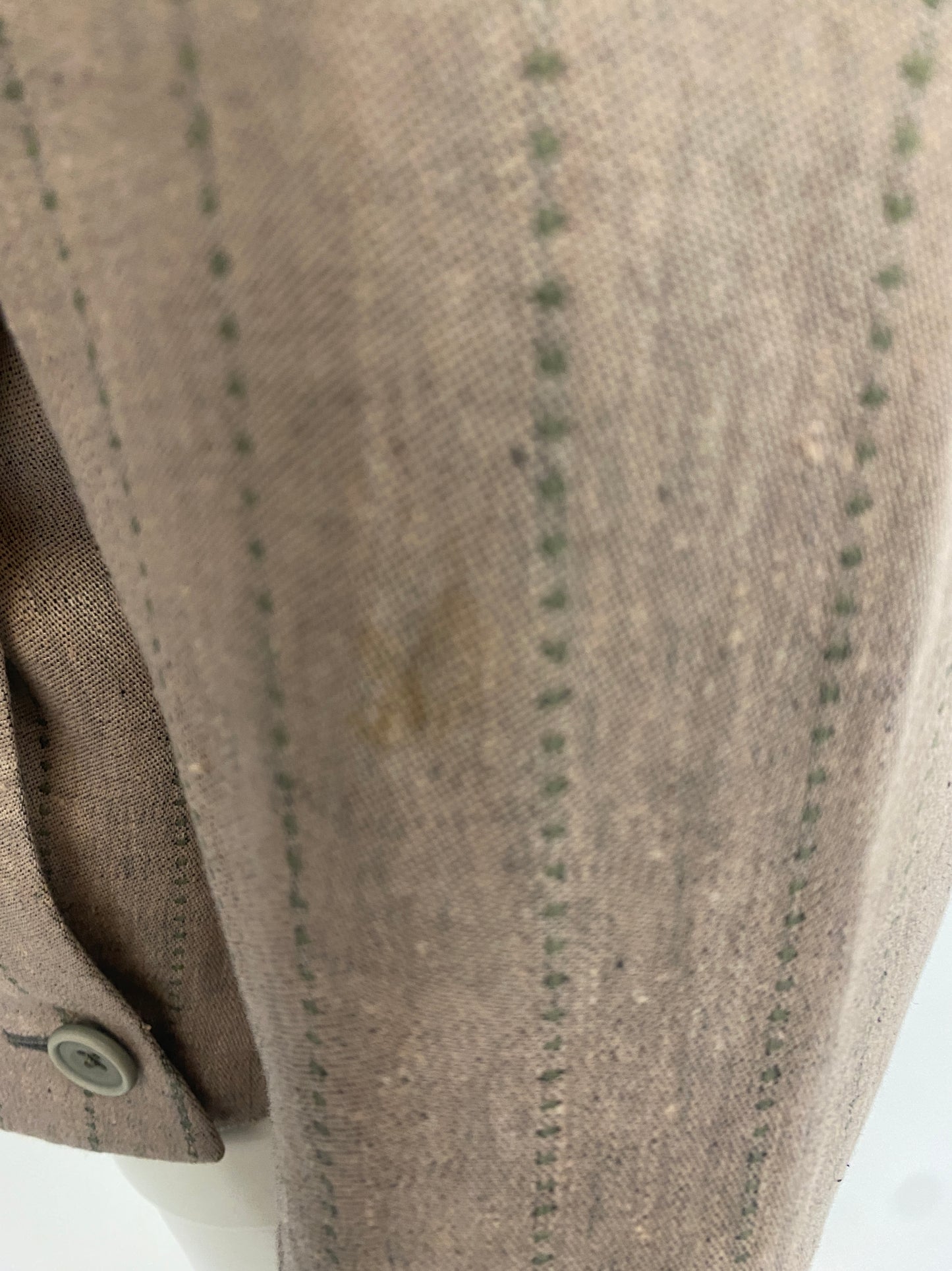 Culture Shock Koji Tatsuno Pale Pink Grey Linen Jacquard Jacket