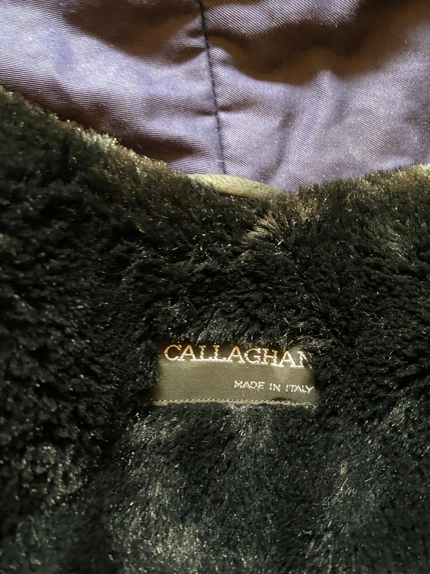 Callaghan by Romeo Gigli A/W 1987 Navy Coat with Faux Fur
