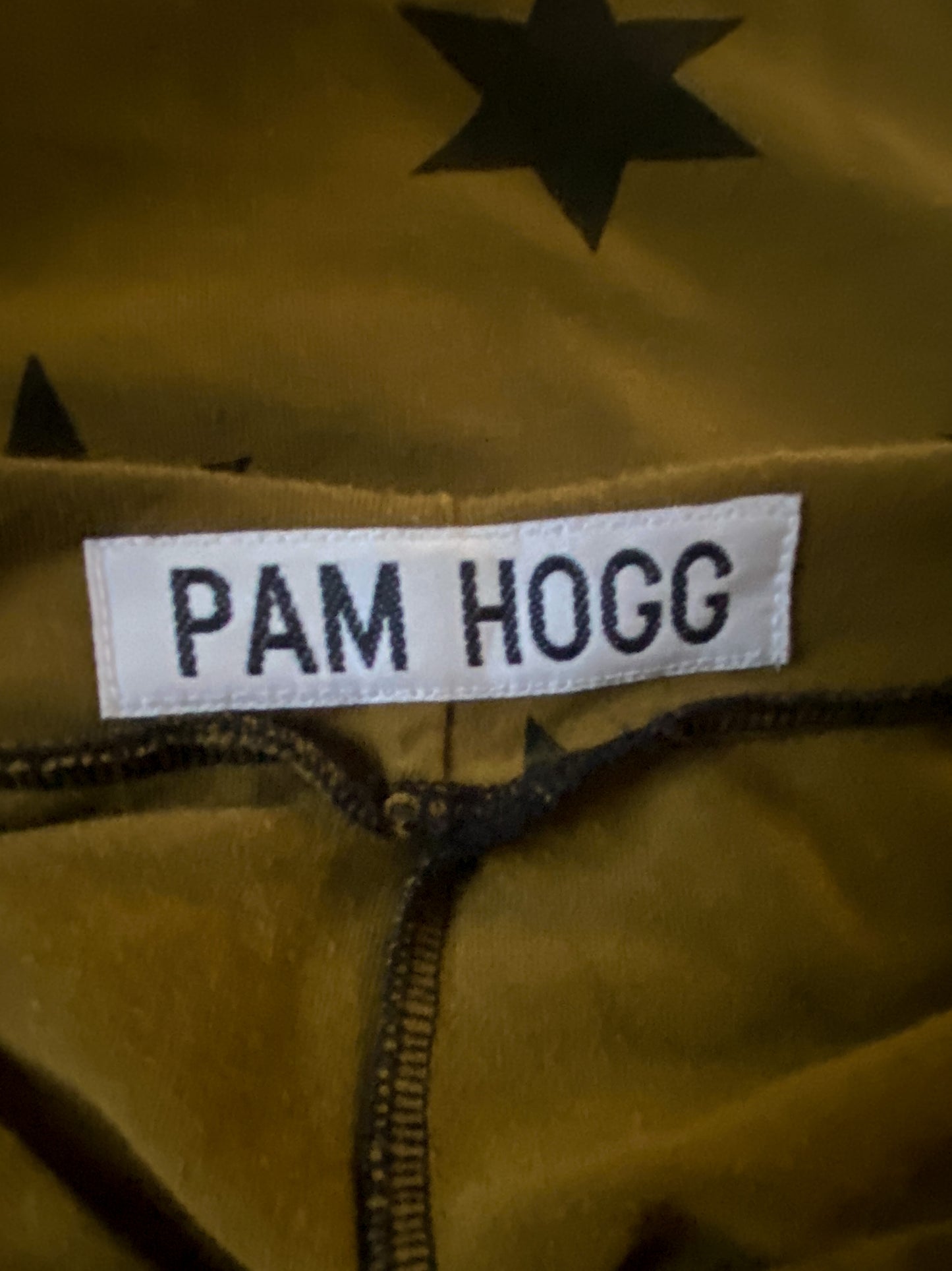 Pam Hogg 1990 Green Star Print Top