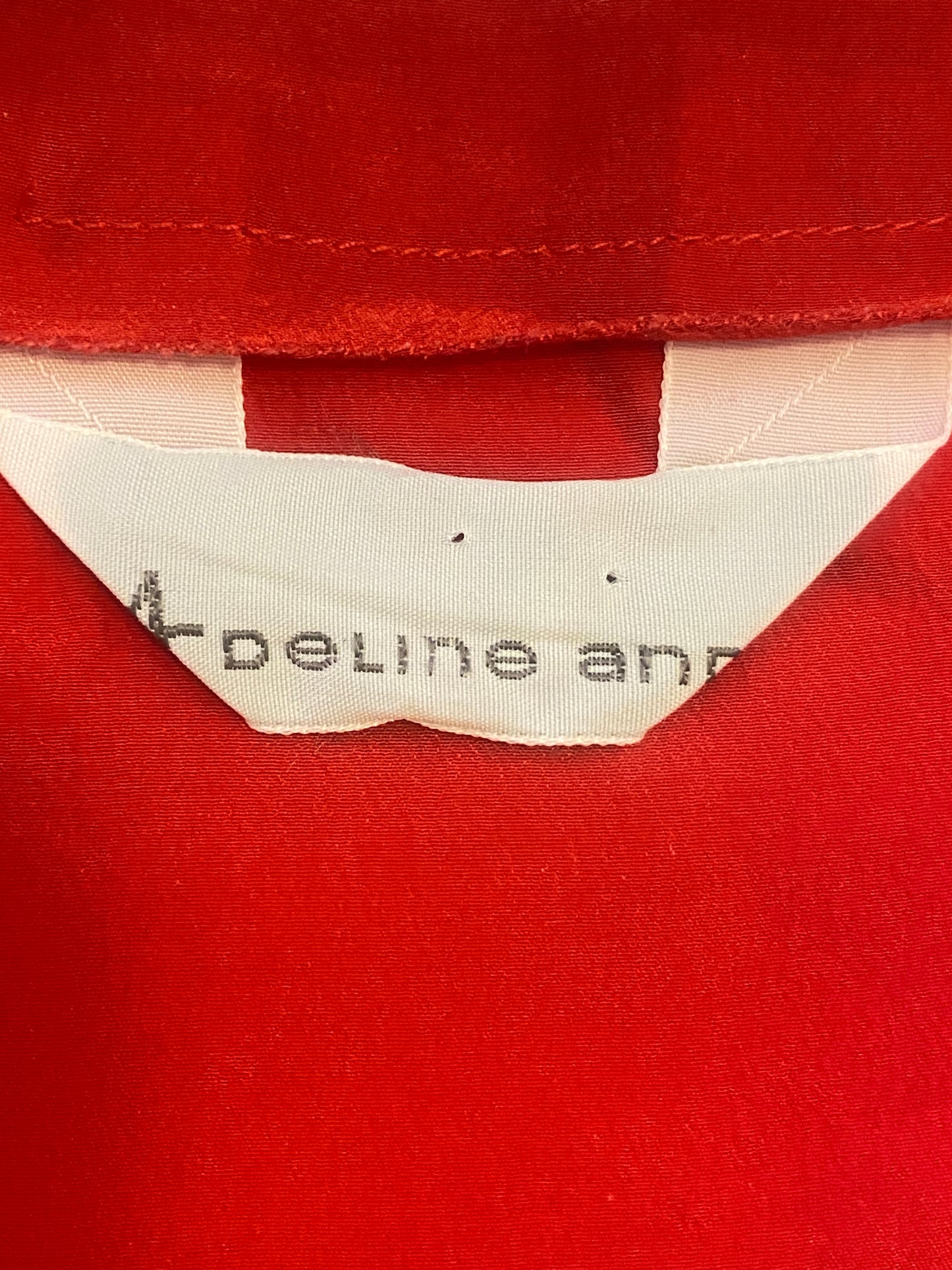 Adeline André Red Silk Dress