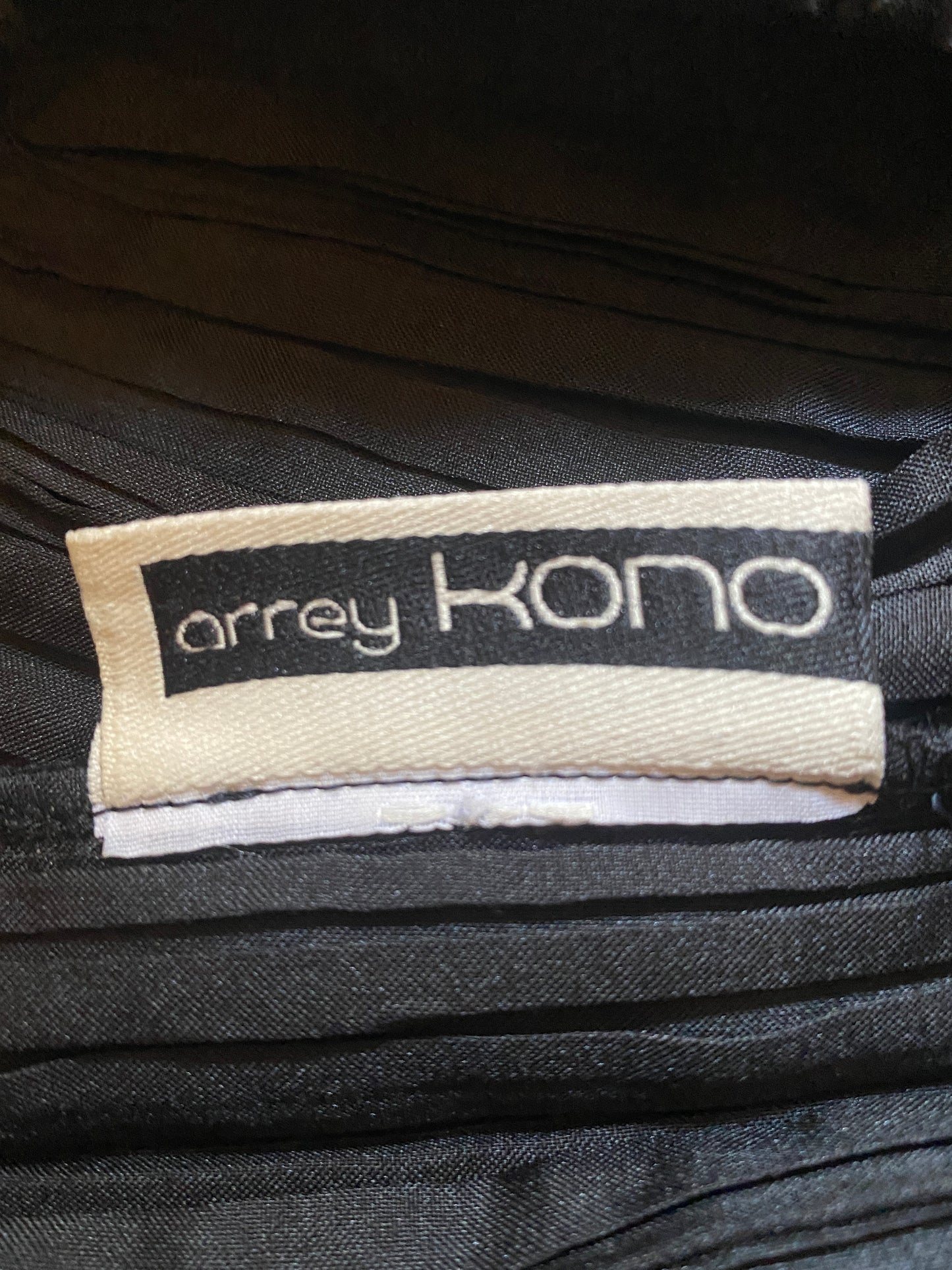 Arrey Kono Black Pleated Long Skirt with Curly Hem