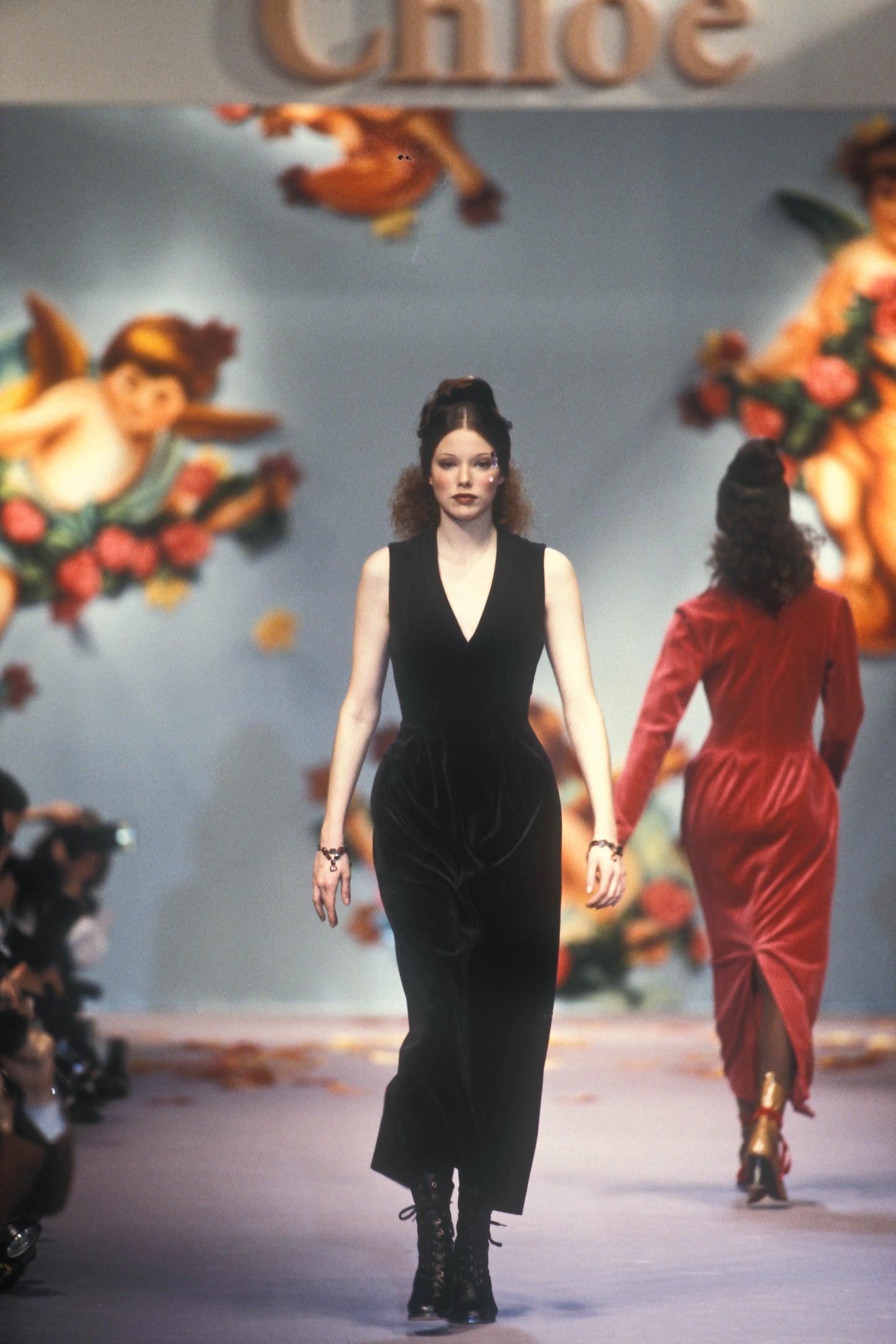 Chloe -Karl Lagerfeld Era- A/W93 Black New Romantic Dress