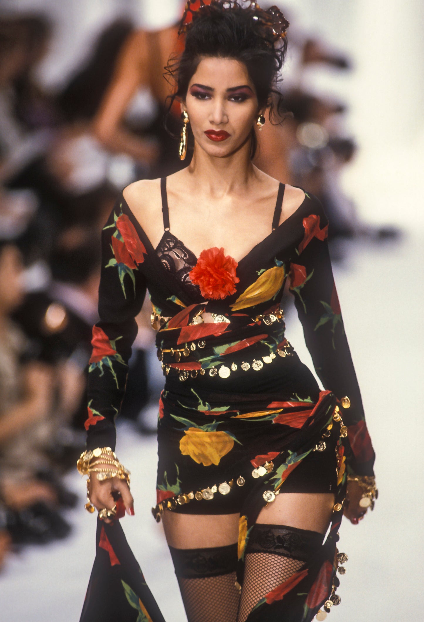 Complice by Dolce & Gabbana S/S 1992 Black Red Polka Dot Dress