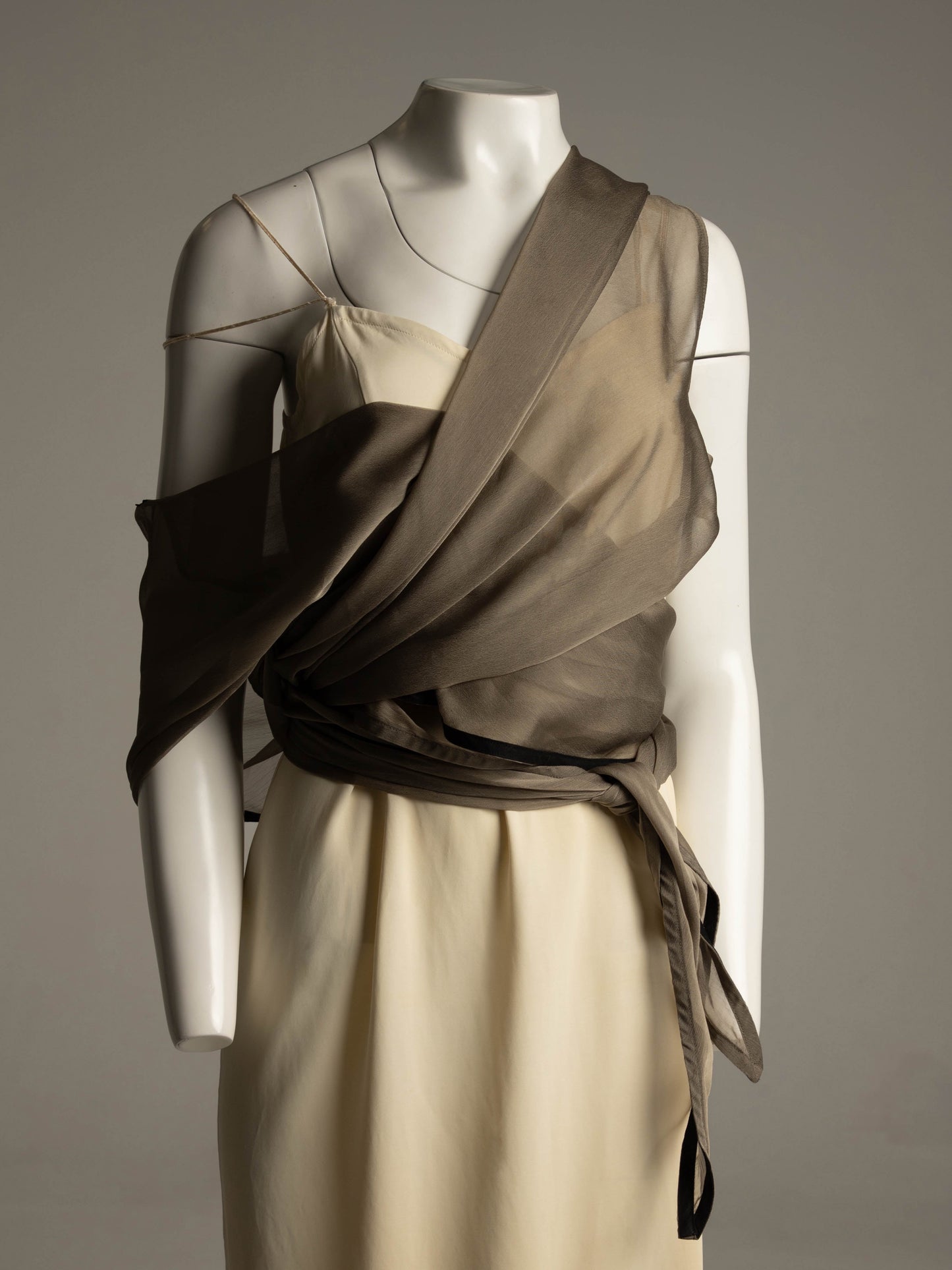 Kaat Tilley Iridescent Taupe Shawl Top