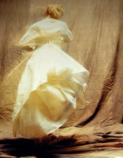 Kaat Tilley Cream Linen Dress with Leaf Detail.