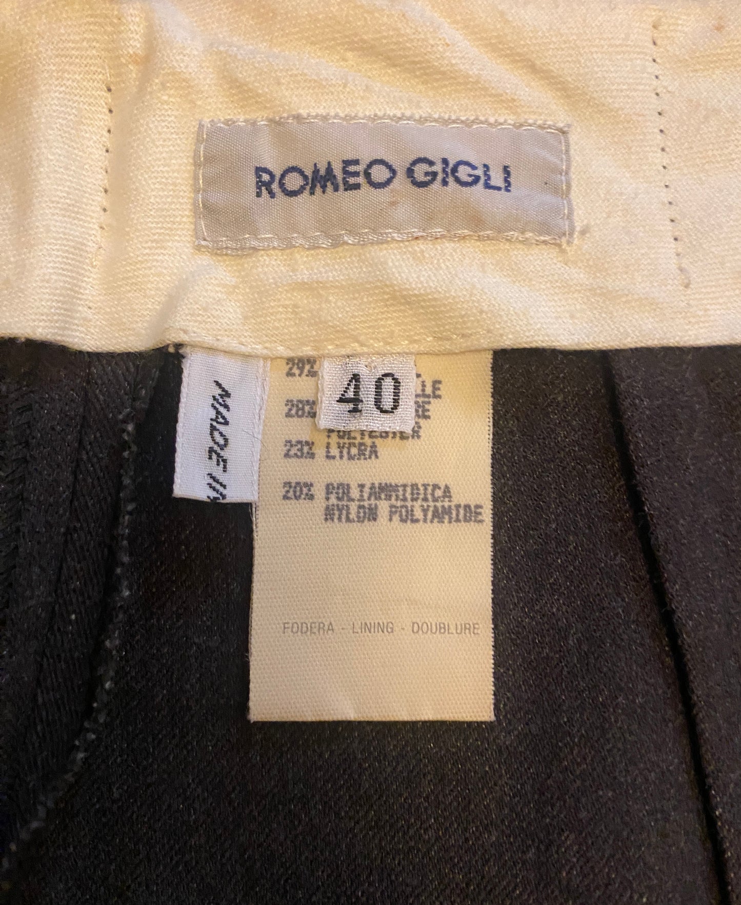Romeo Gigli A/W 1987 Dark Grey Wool Skirt Suit