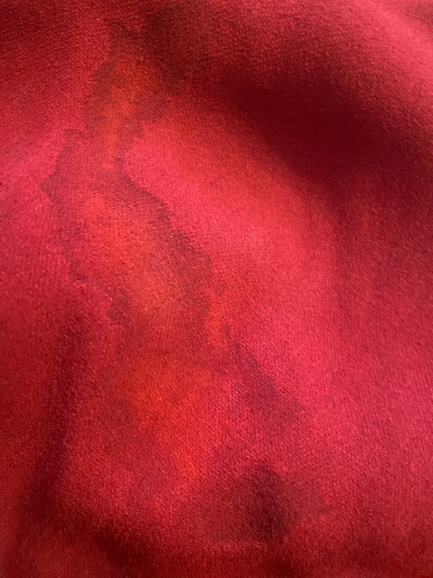 Blumarine Anna Molinari Ruby Red Silk Embroidered Jacket