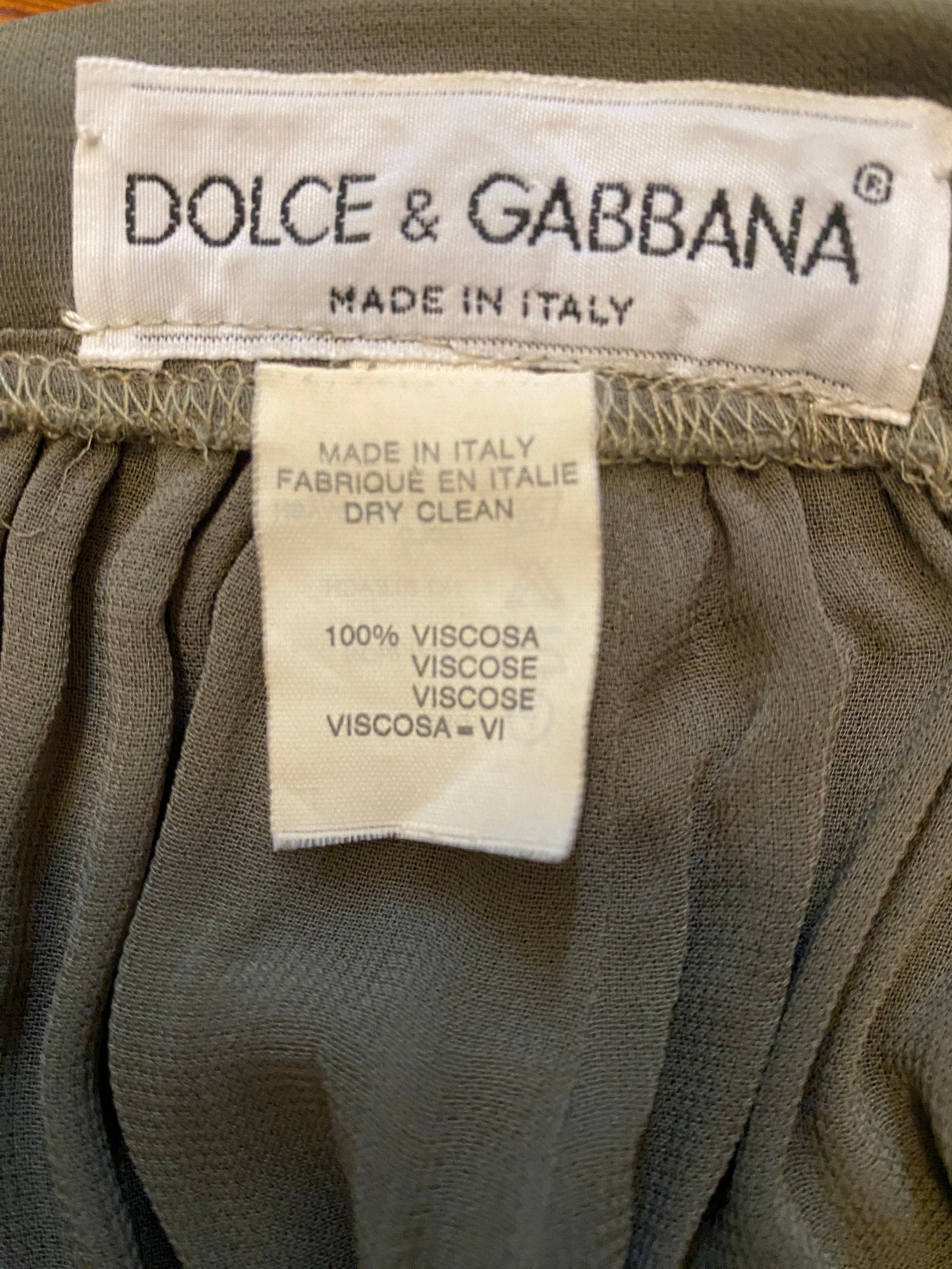 Dolce & Gabbana S/S 1990 Draped Trouser Skirt