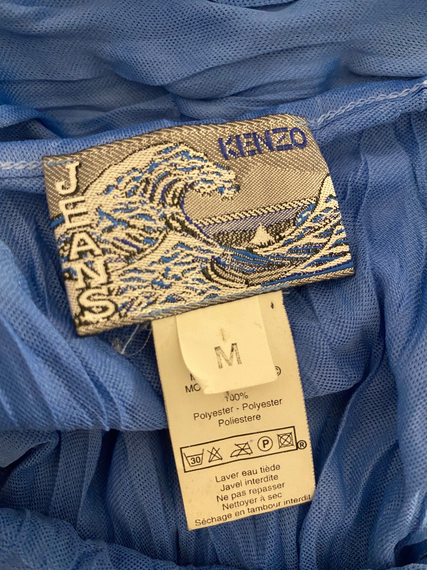 Kenzo Blue Pleated Dress