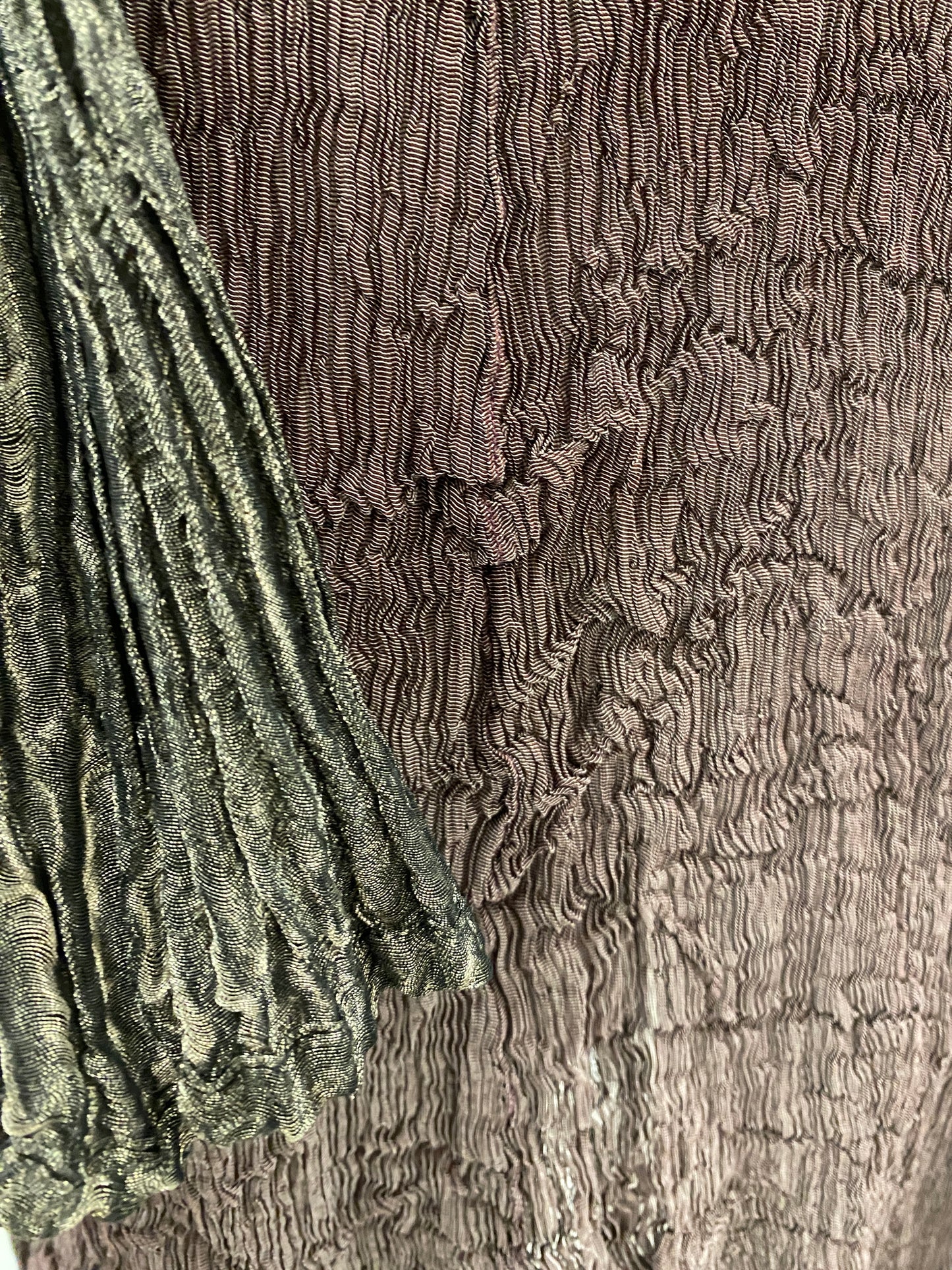 Issey Miyake Finely Pleated Brown Dress