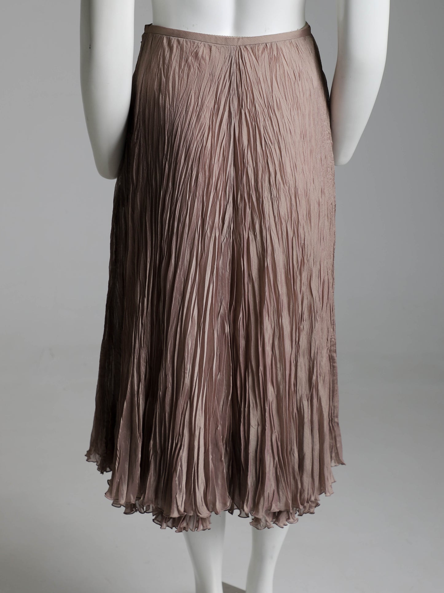 Hiroko Koshino Pink Pleated Two Layer Skirt
