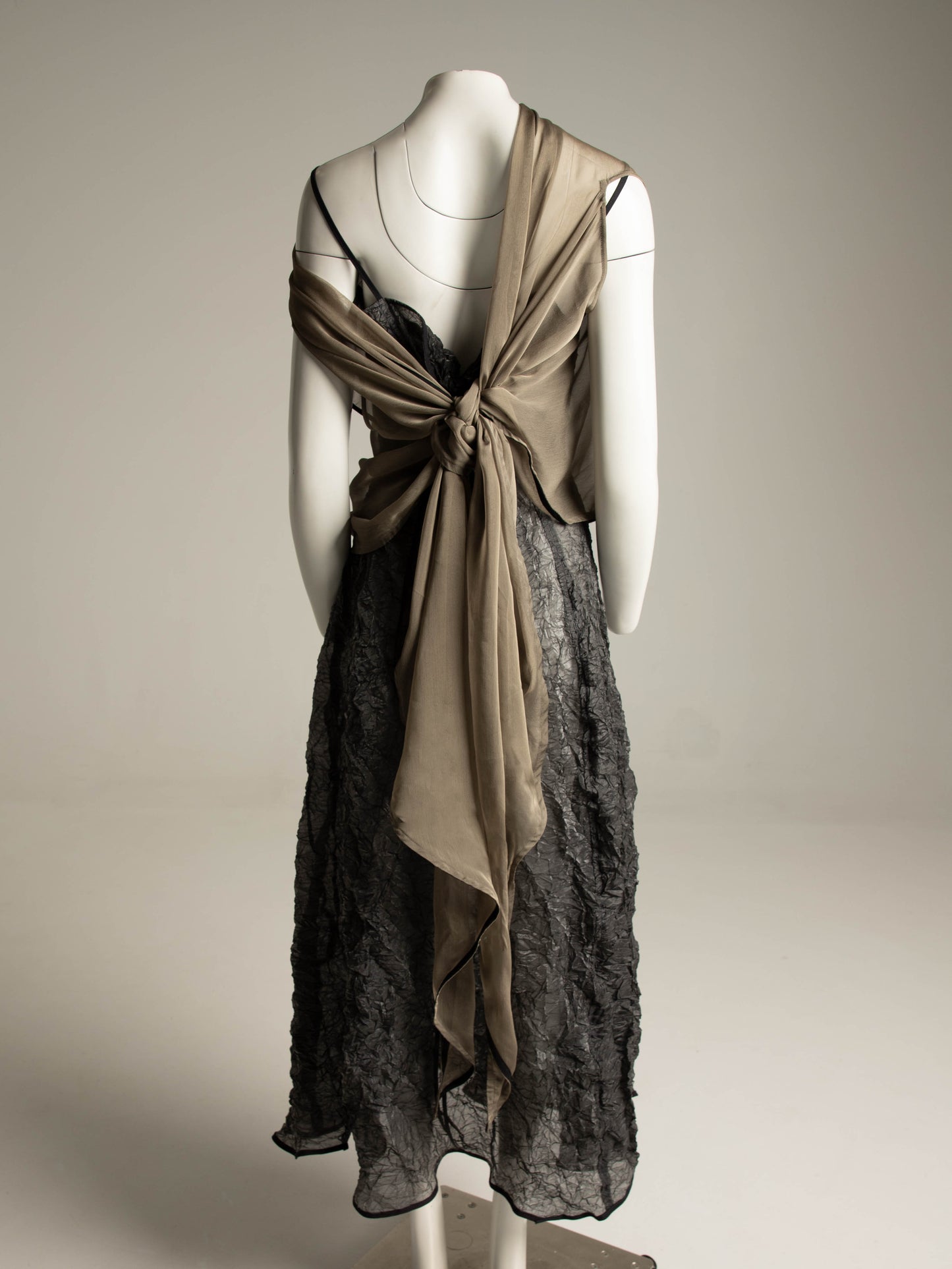Kaat Tilley Iridescent Taupe Shawl Top