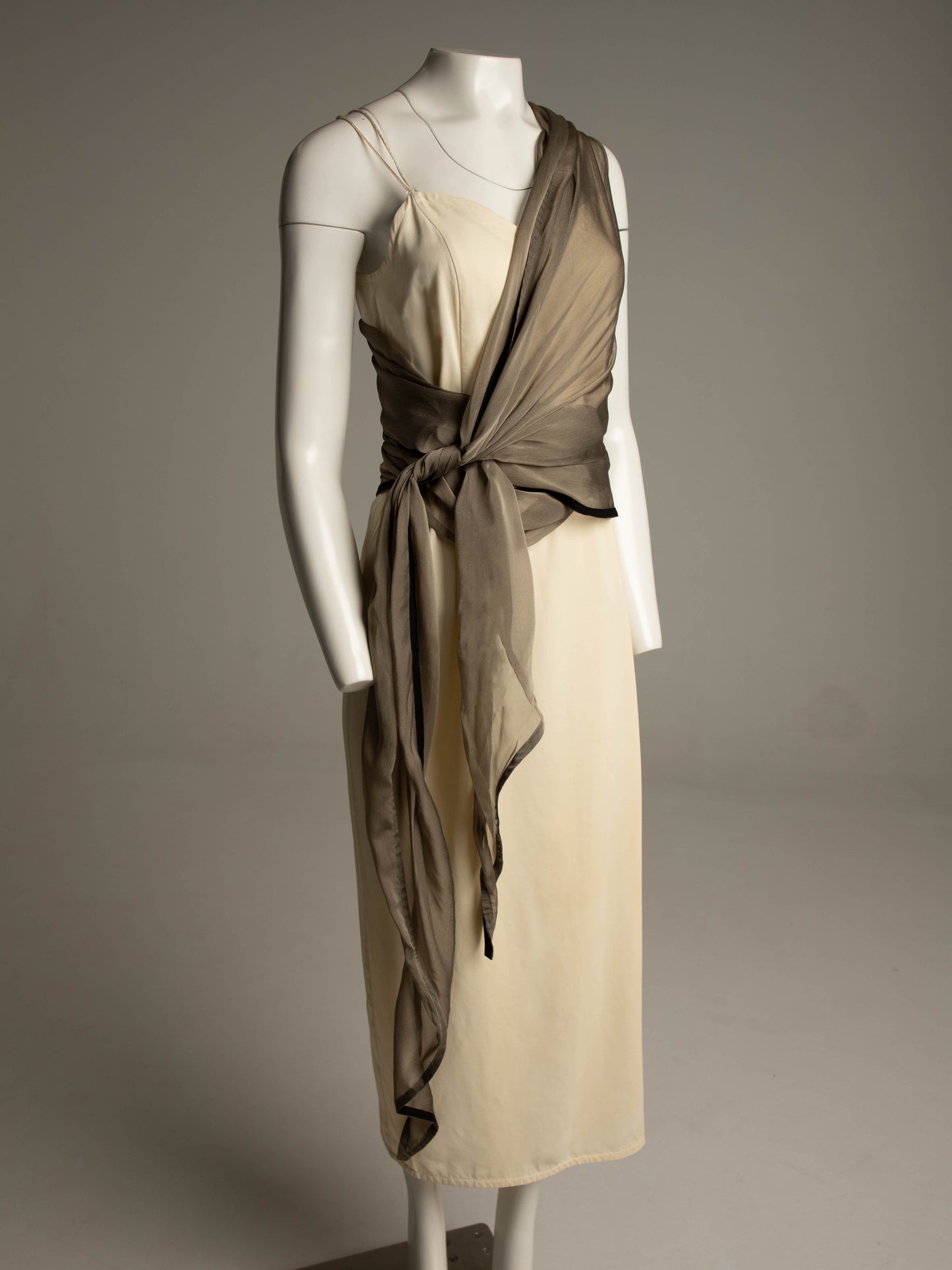 Kaat Tilley Iridescent Taupe Shawl Top