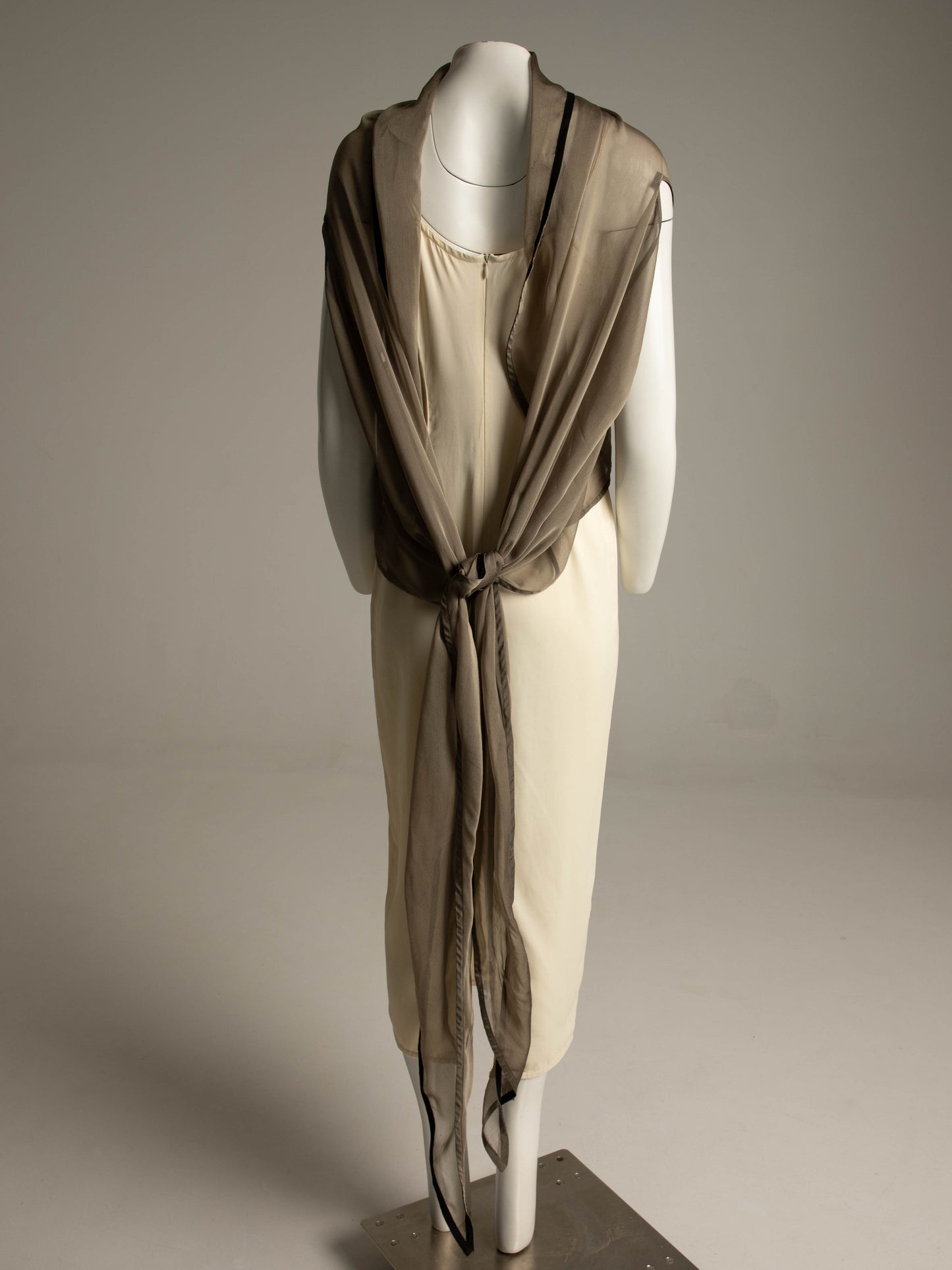 Kaat Tilley Iridescent Taupe Shawl Top