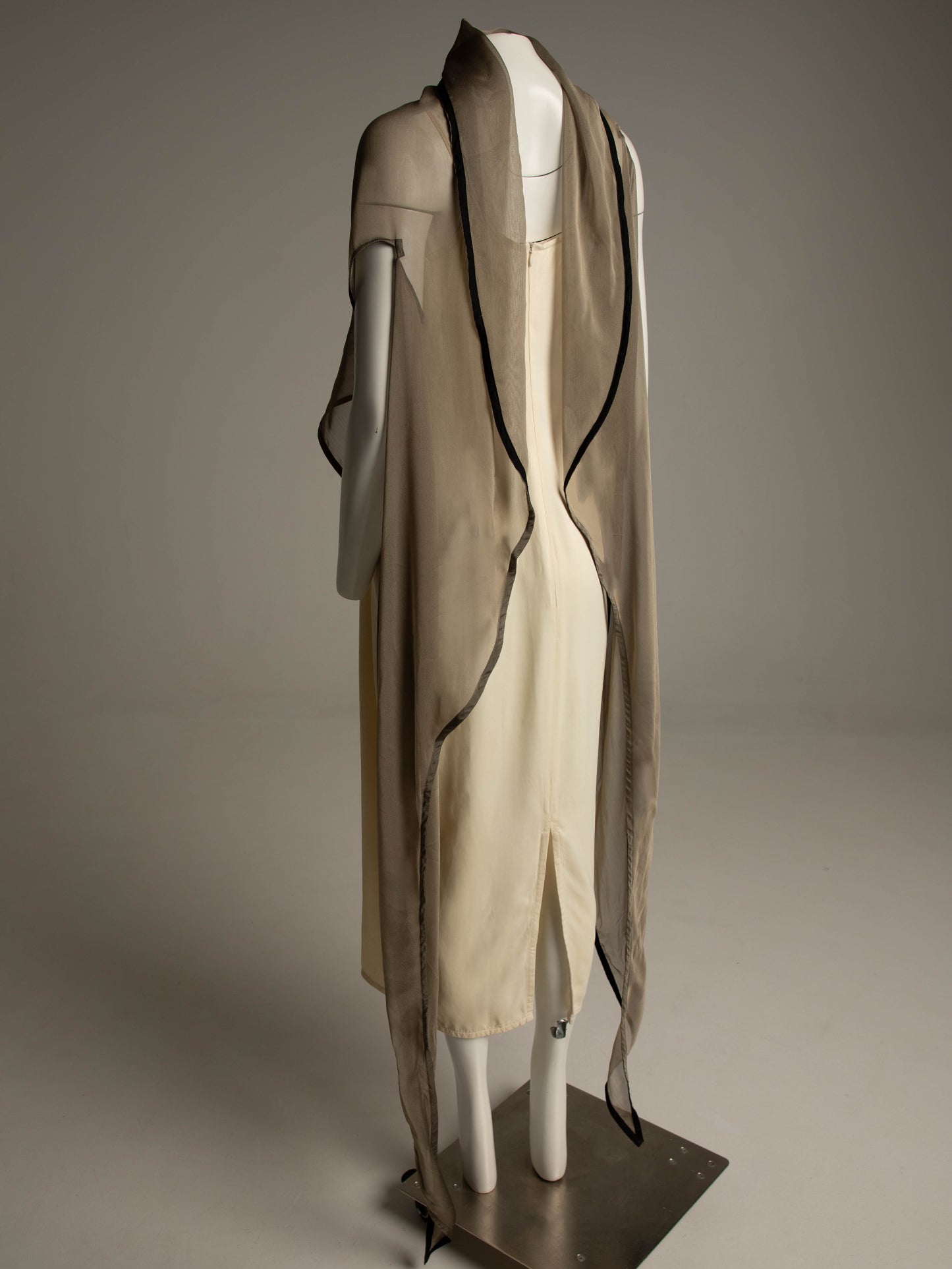 Kaat Tilley Iridescent Taupe Shawl Top