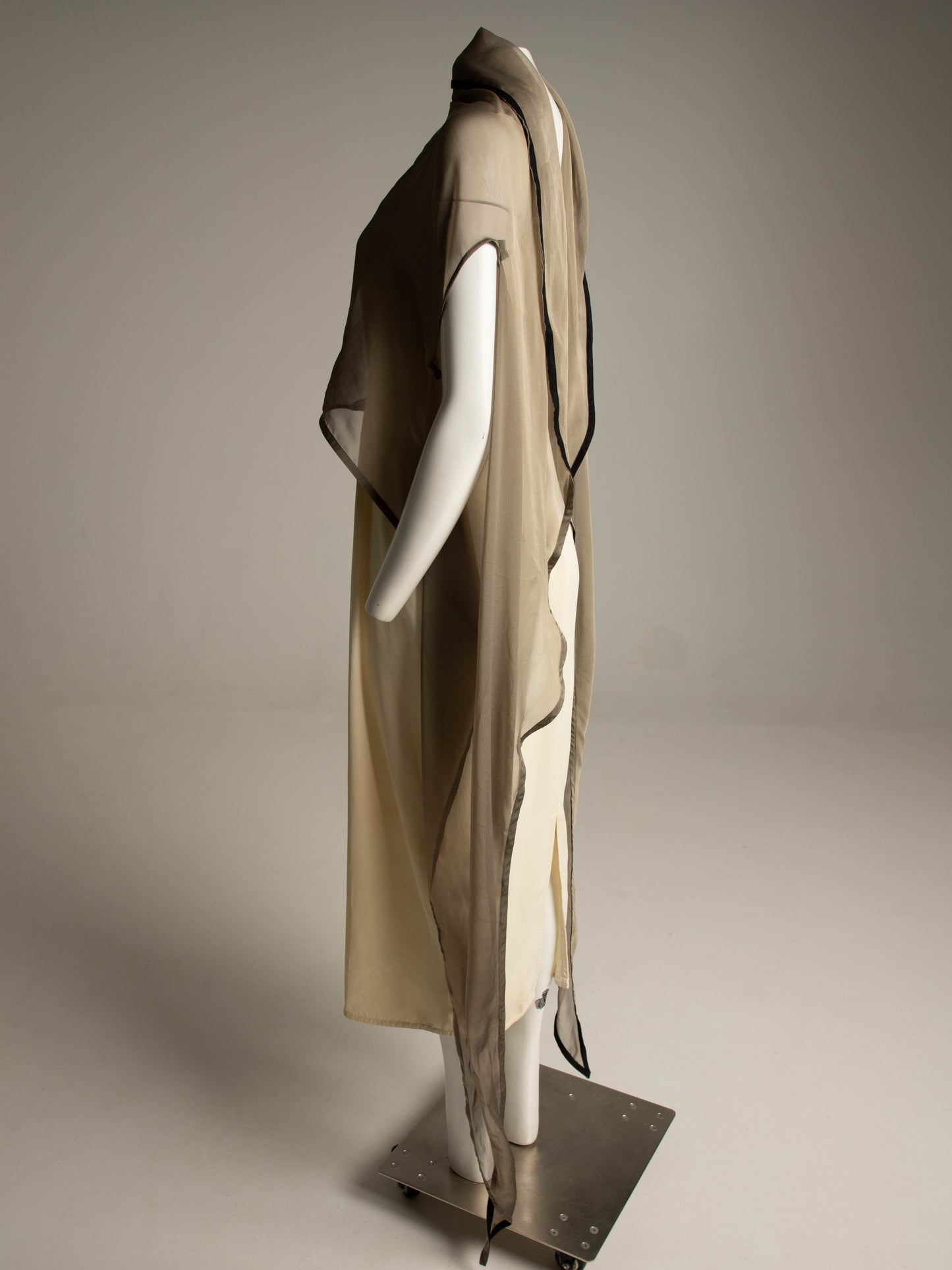 Kaat Tilley Iridescent Taupe Shawl Top
