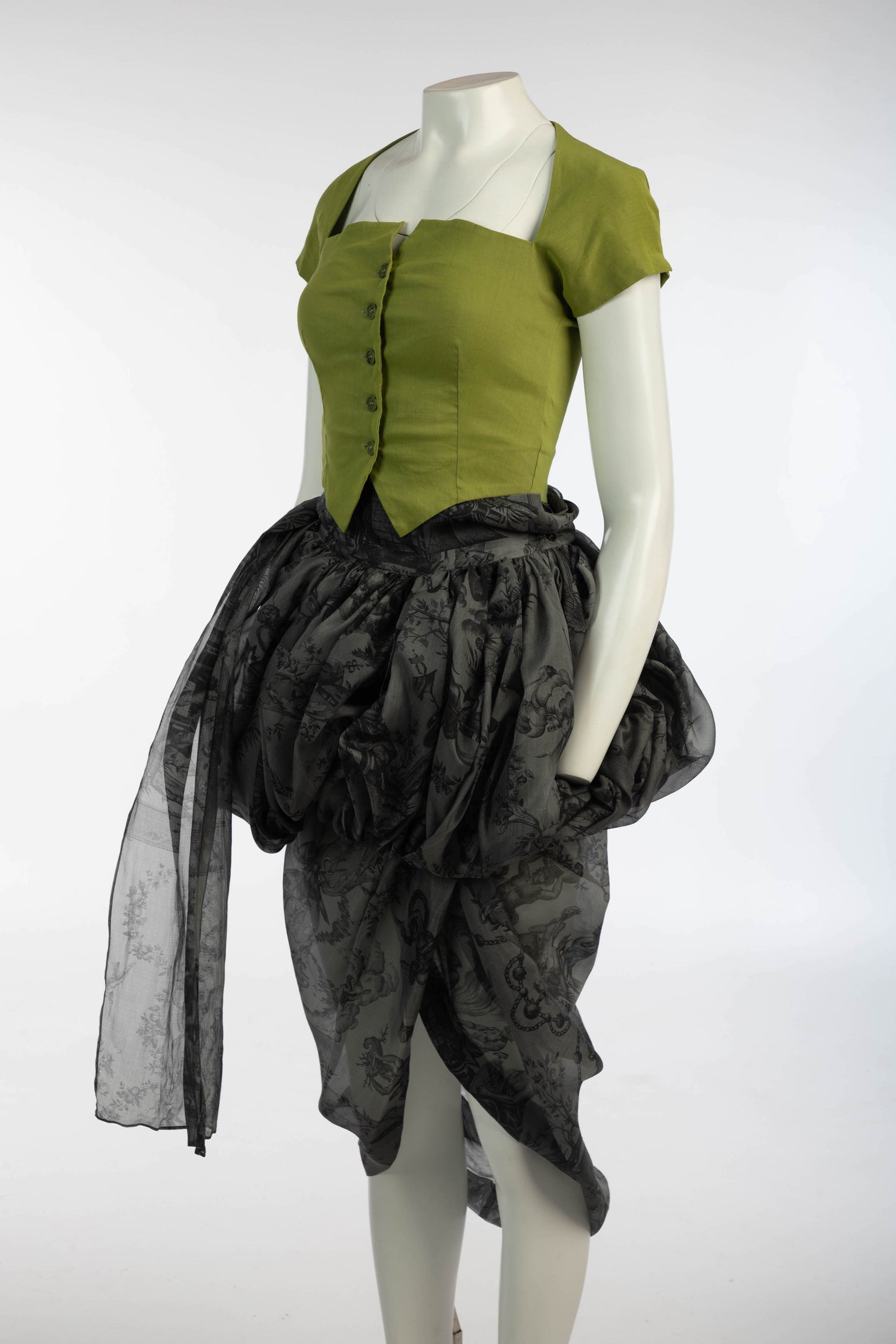 Romeo Gigli S/S 1990 Draped Cocoon Skirt
