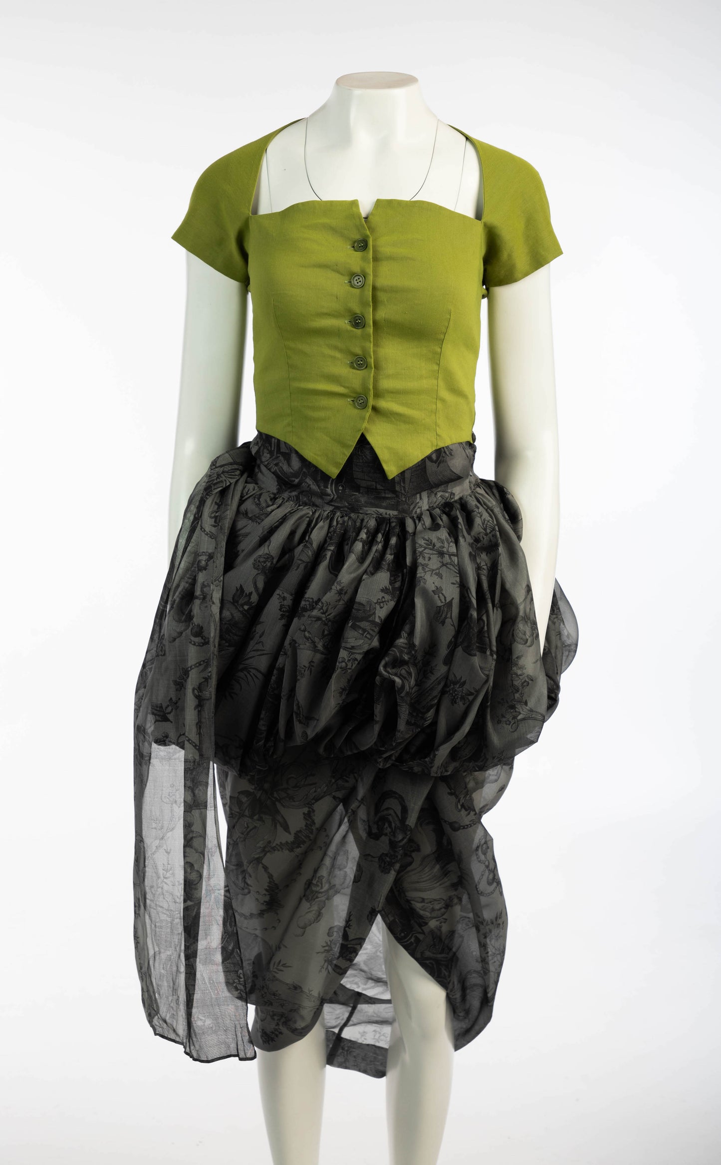 Romeo Gigli S/S 1990 Draped Cocoon Skirt