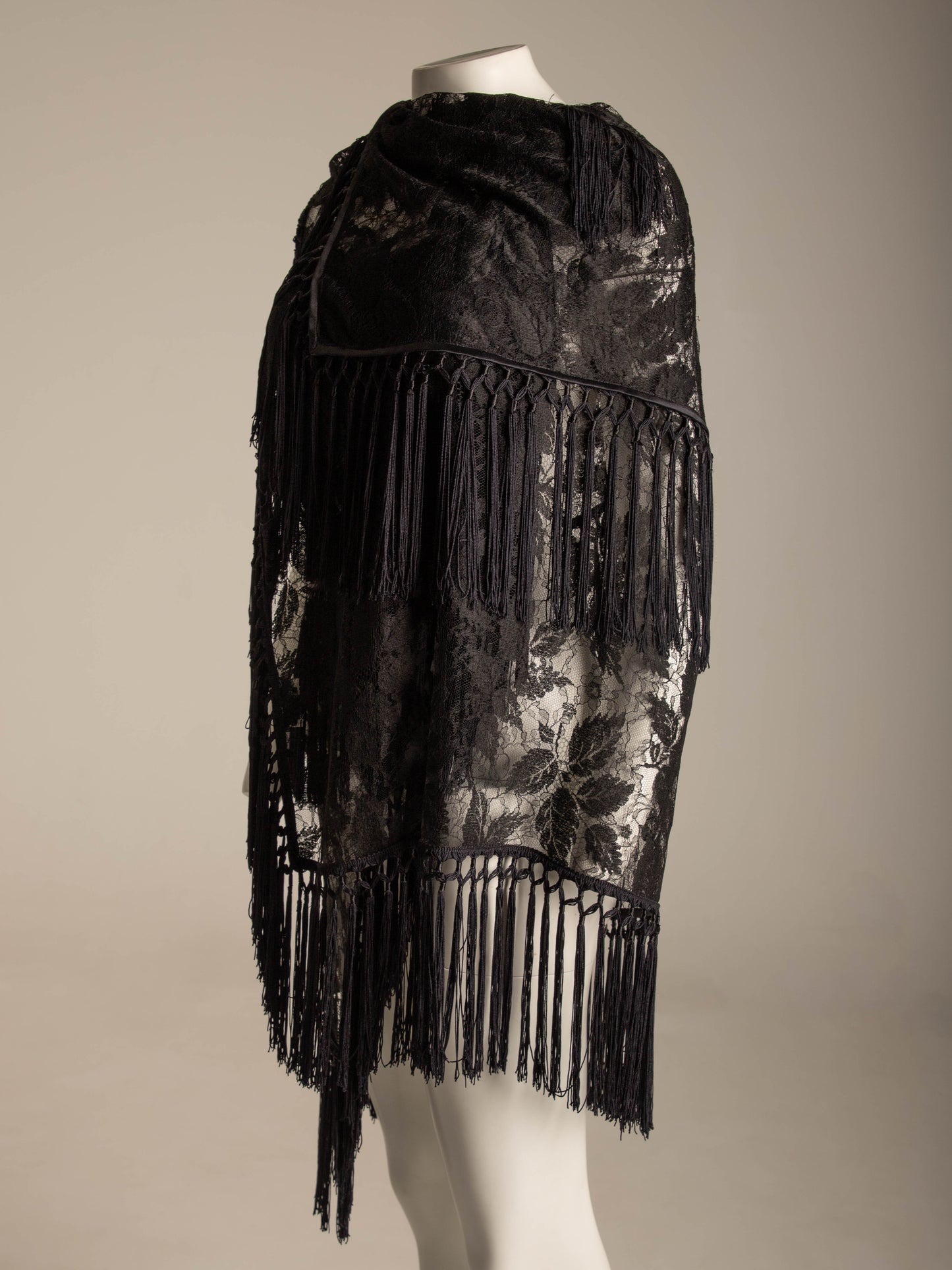 Valentino Boutique 1988 Black Lace Shawl