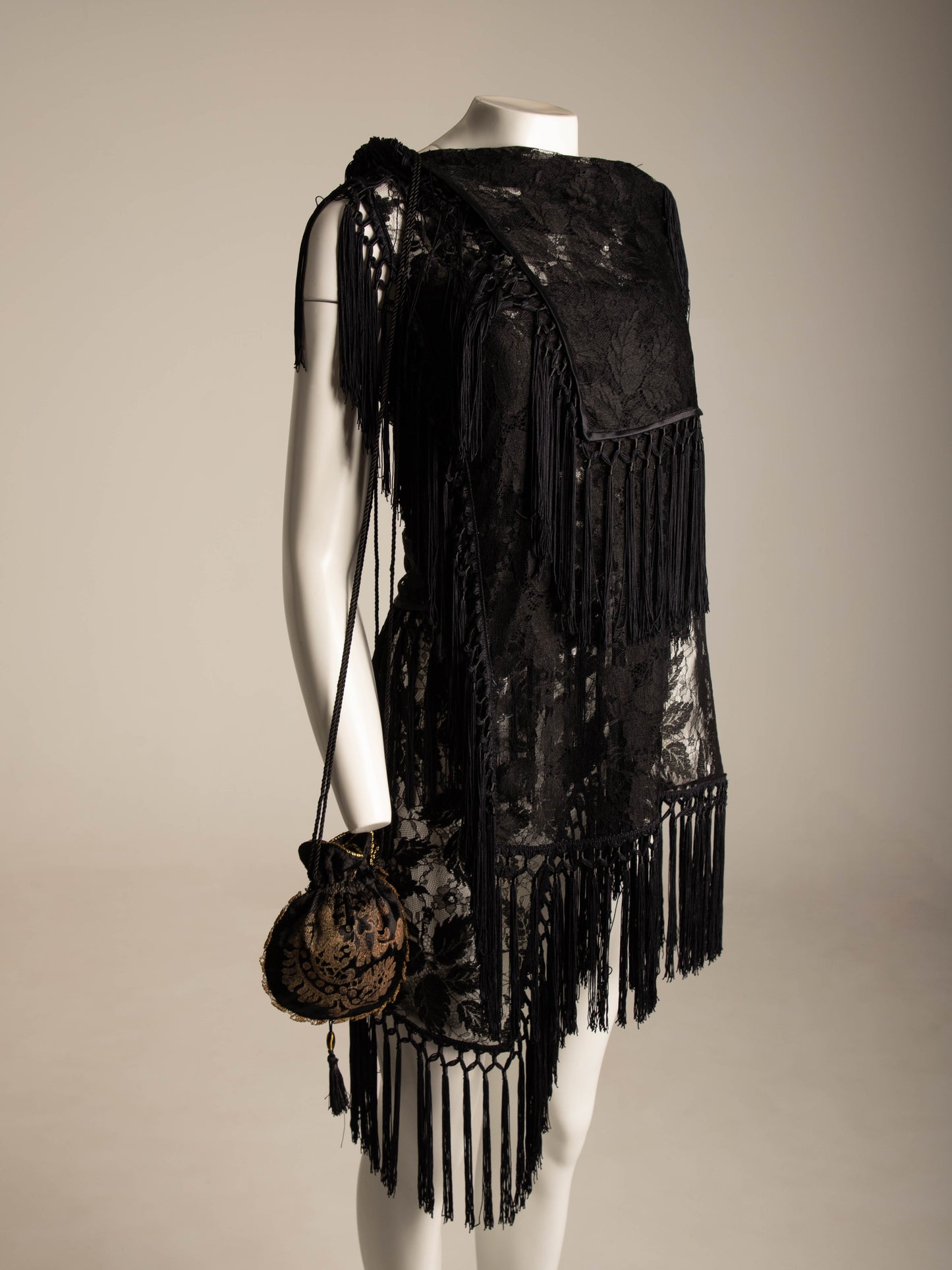 Valentino Boutique 1988 Black Lace Shawl