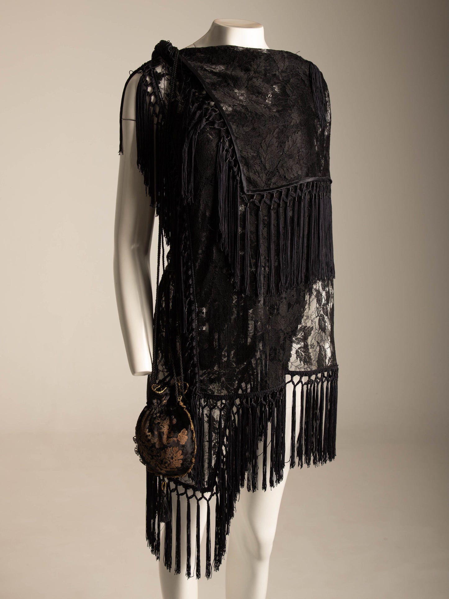 Valentino Boutique 1988 Black Lace Shawl