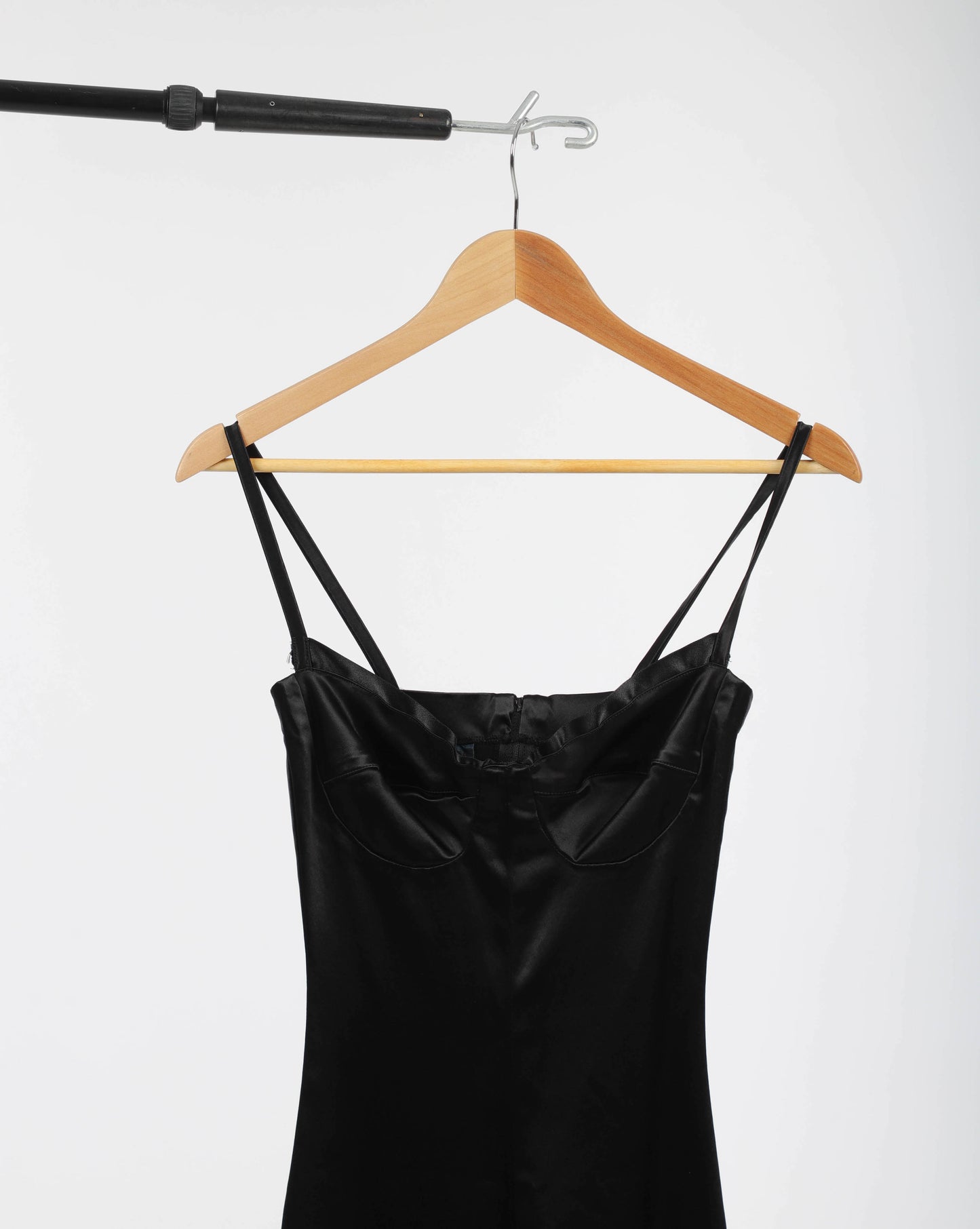 Karen Boyd Black Stretch Satin Jumpsuit