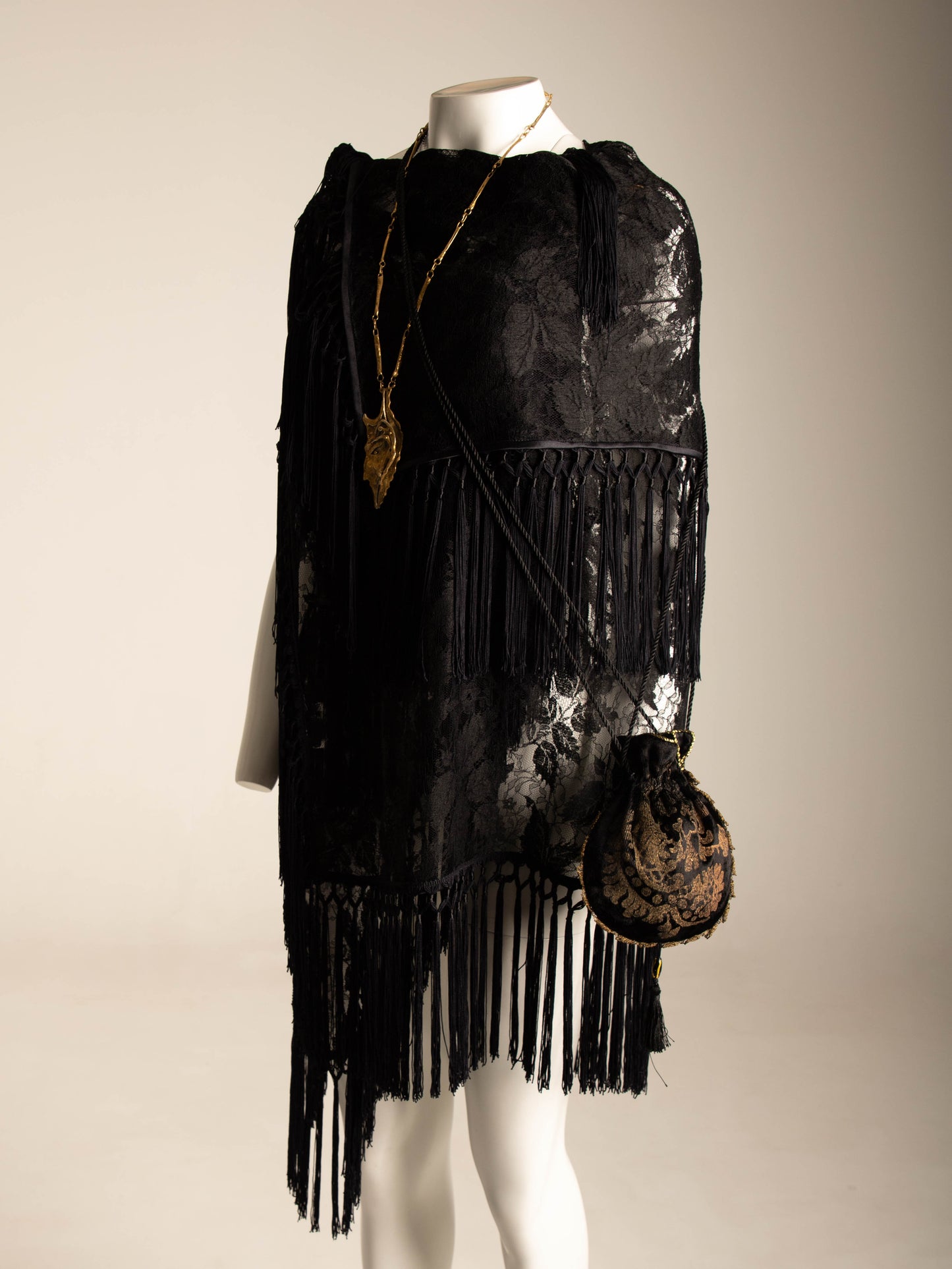 Valentino Boutique 1988 Black Lace Shawl