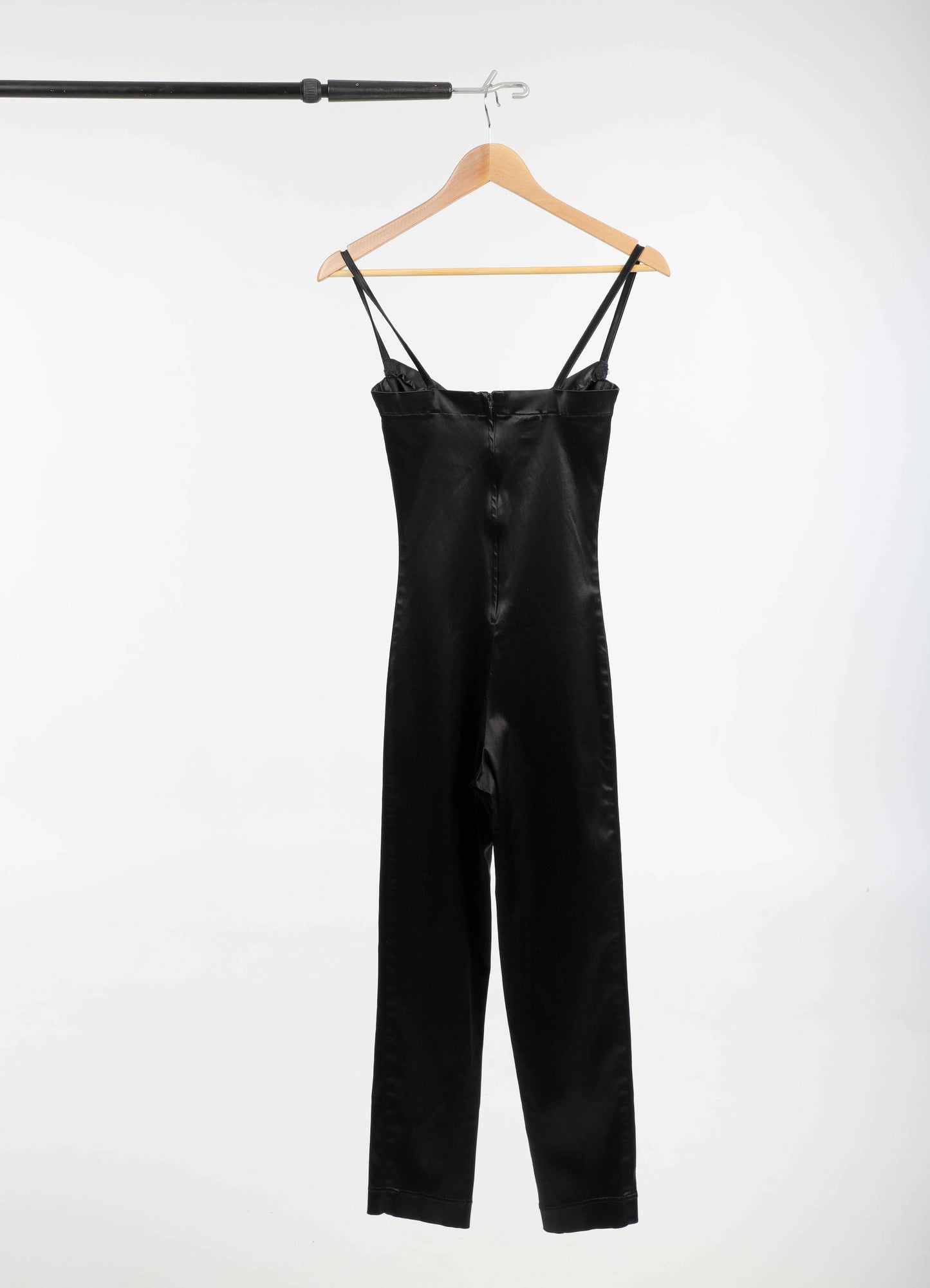 Karen Boyd Black Stretch Satin Jumpsuit