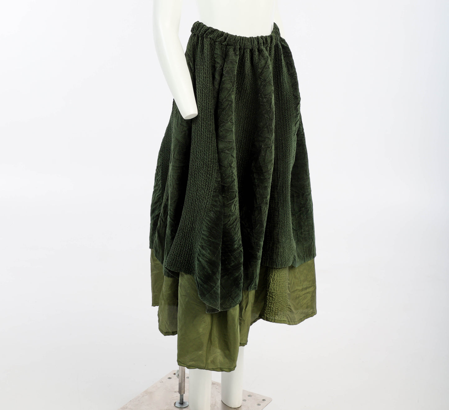 Yoshiki Hishinuma A/W95 Moss Green Double Layered Skirt