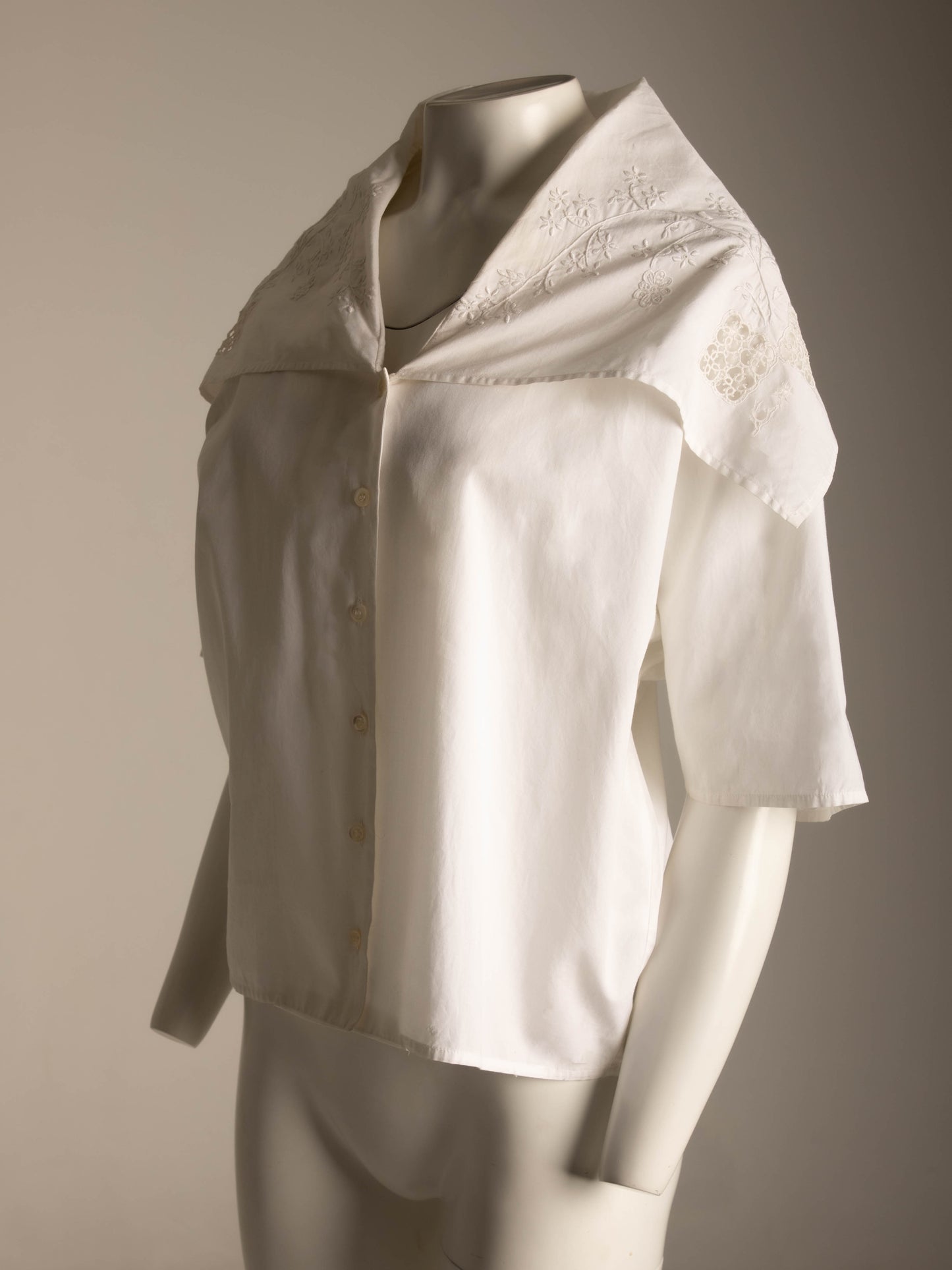 Dolce & Gabbana 1988 White Blouse with Embroidery