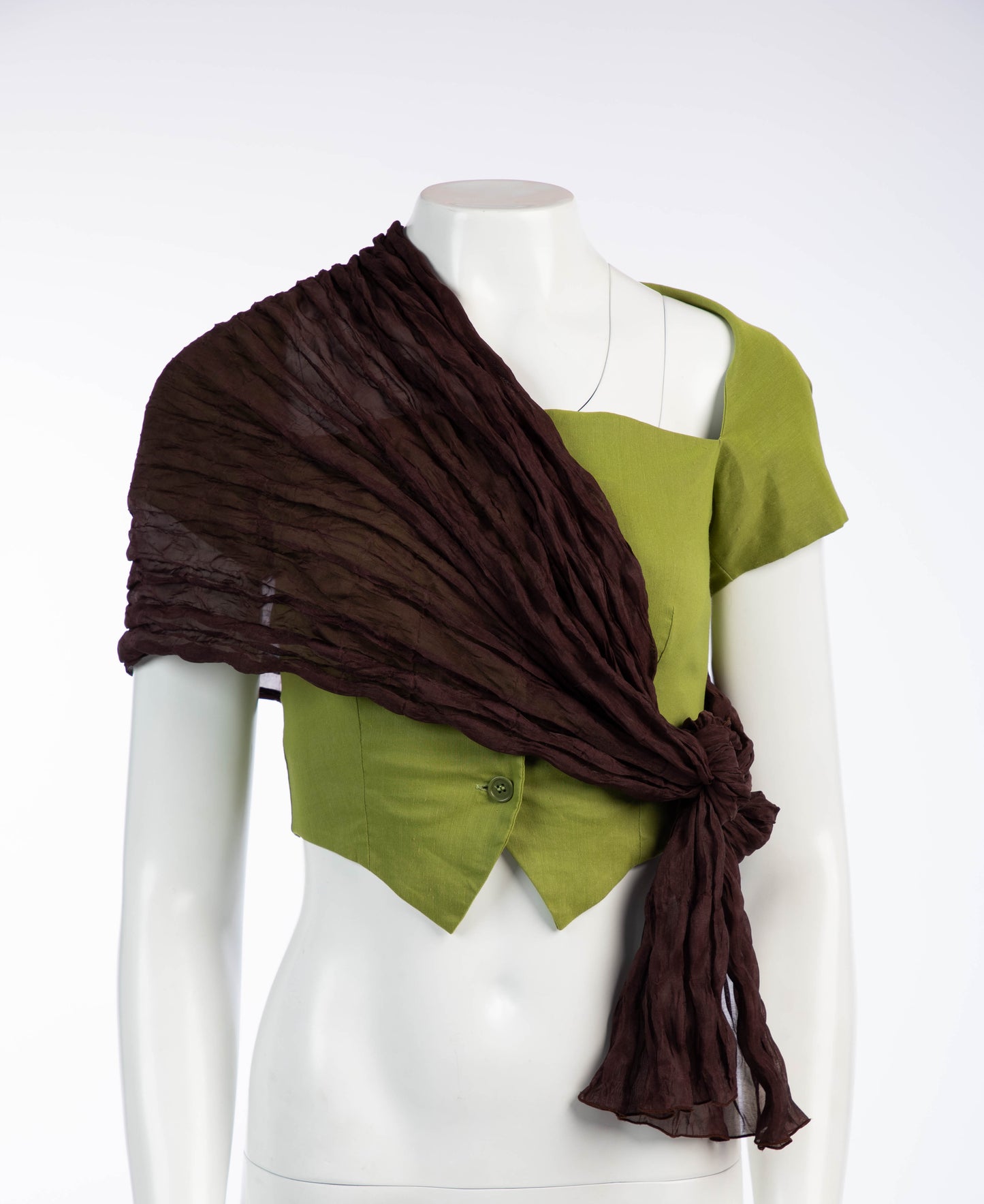 Romeo Gigli Plissé Scarves - green