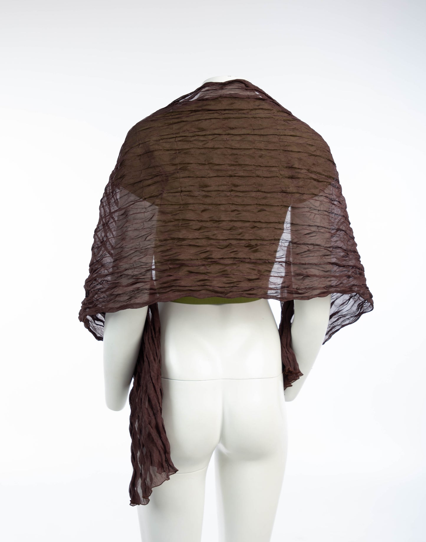 Romeo Gigli Plissé Scarves - green