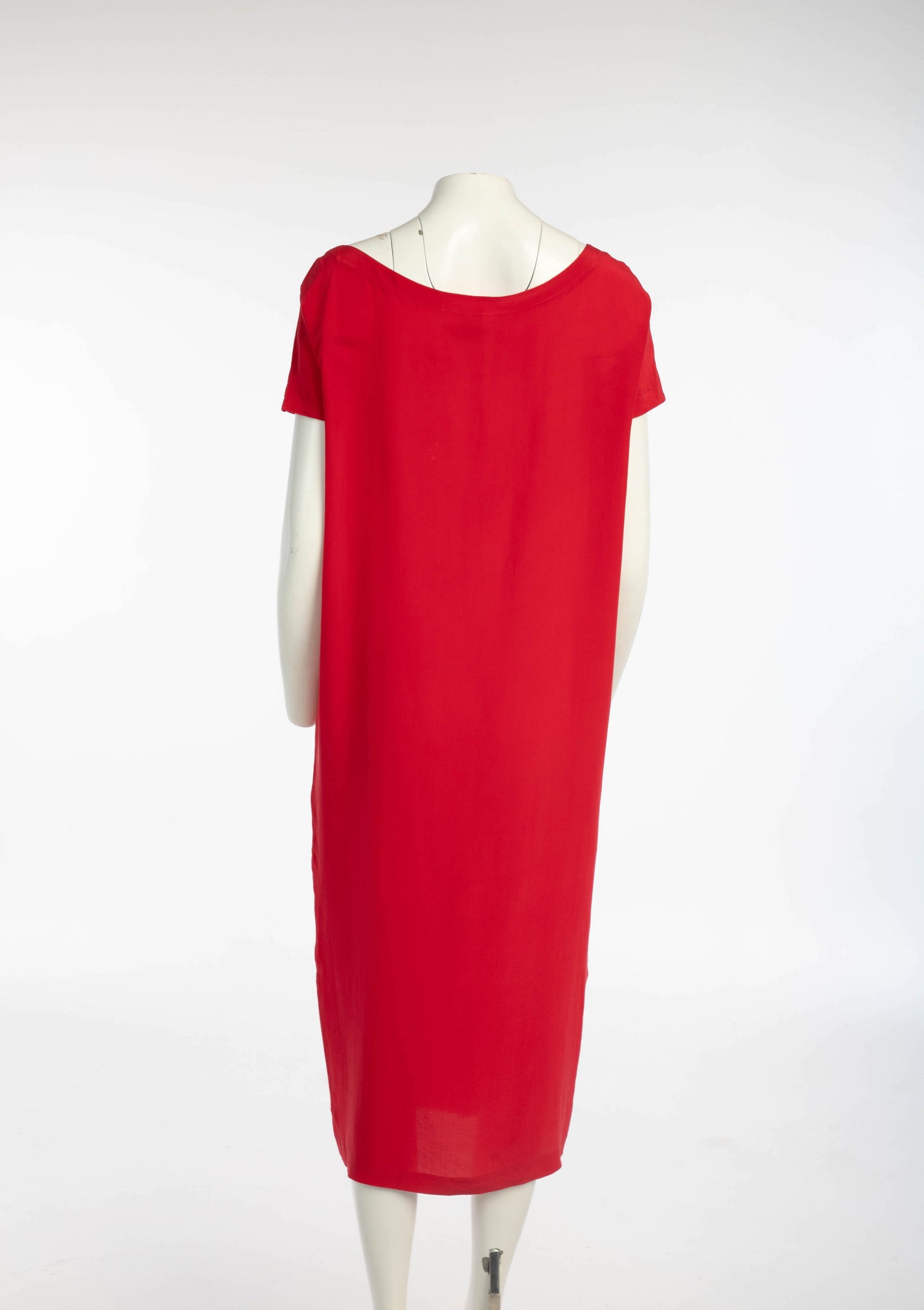 Adeline André Red Silk Dress