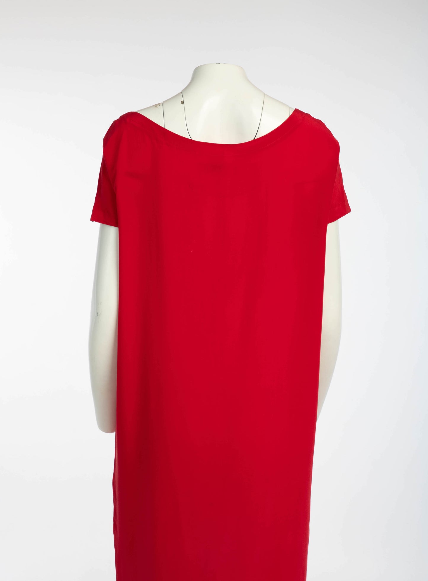 Adeline André Red Silk Dress