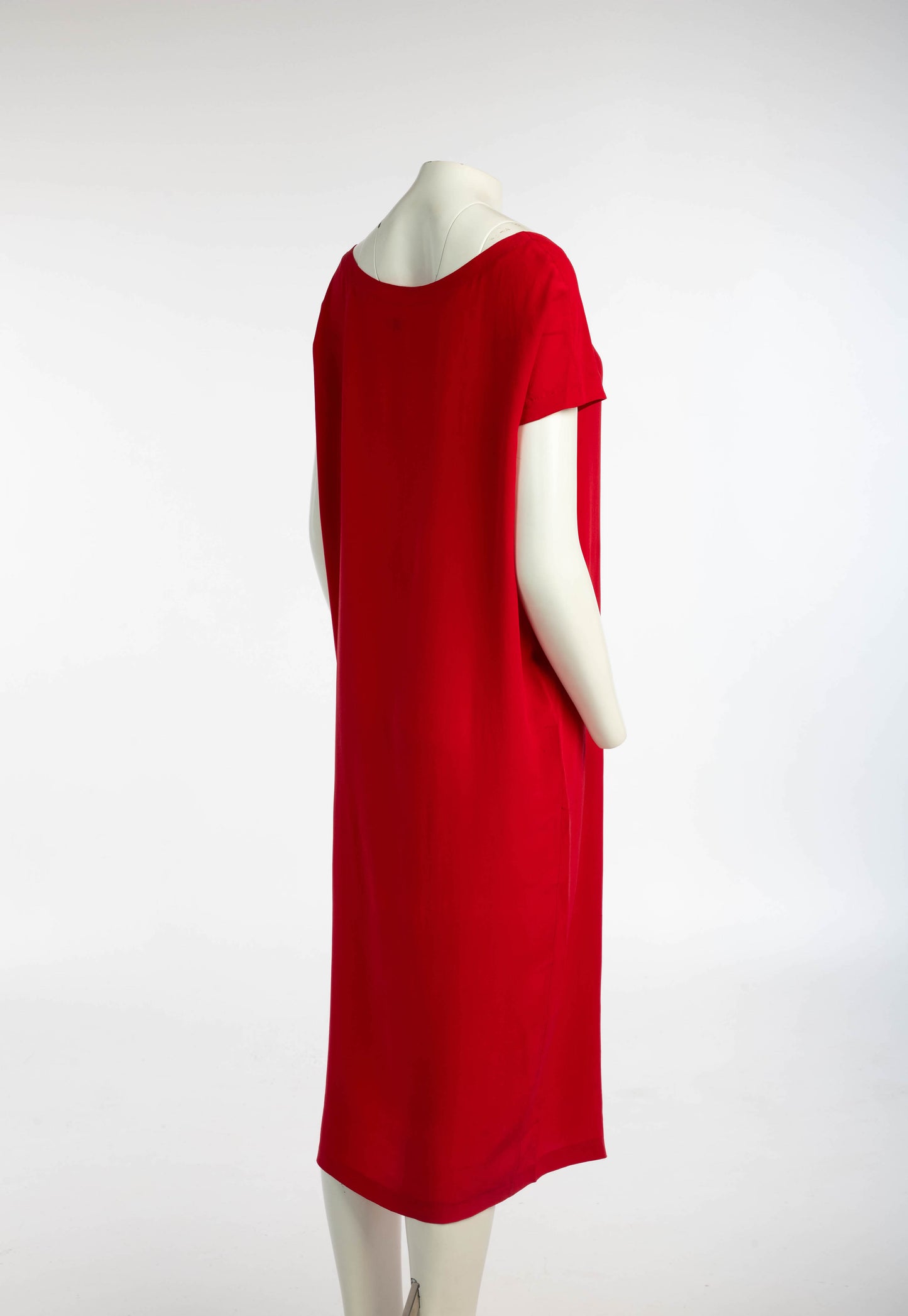 Adeline André Red Silk Dress