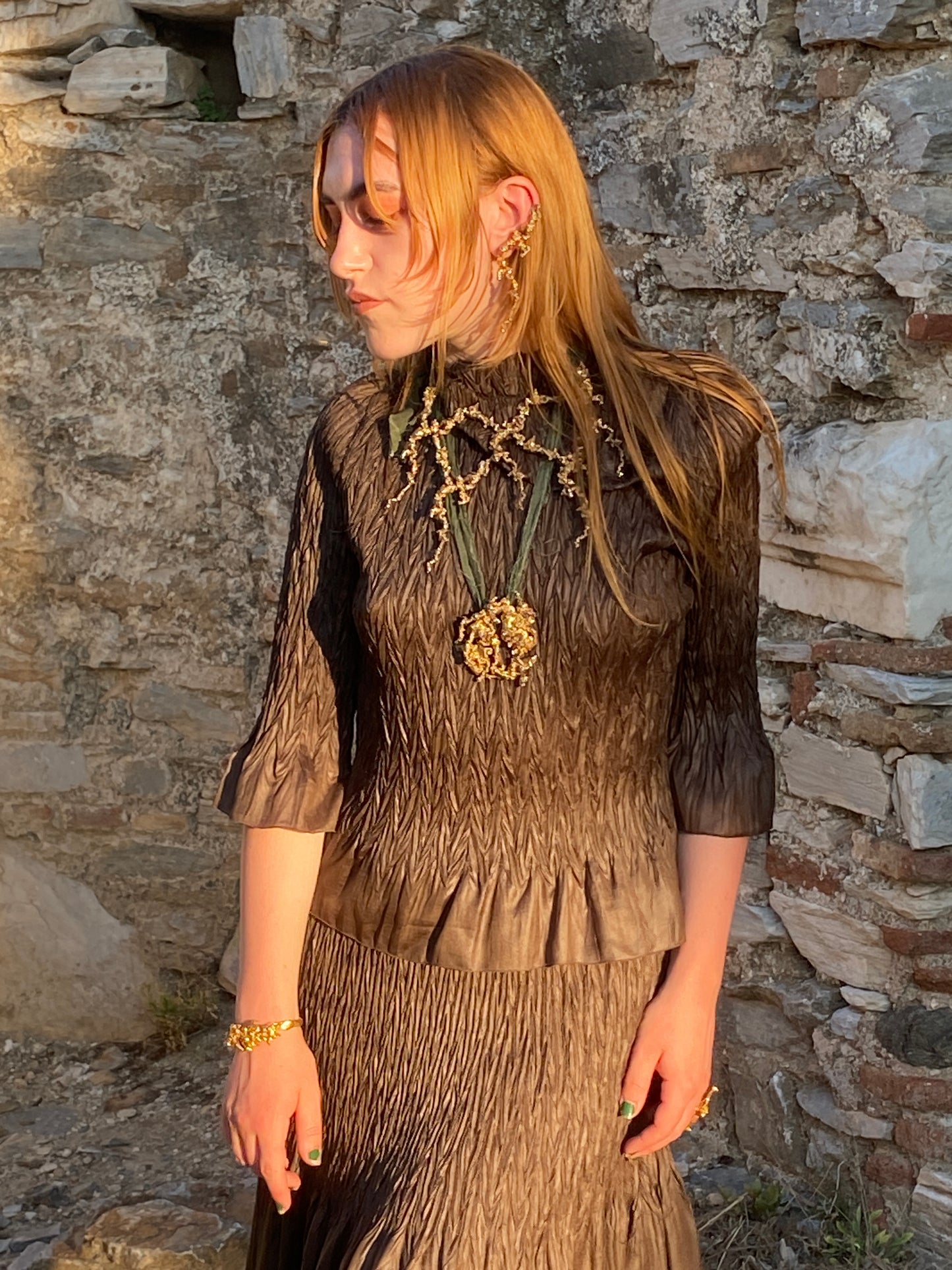 Yukiko Hanai Pleated Two Piece