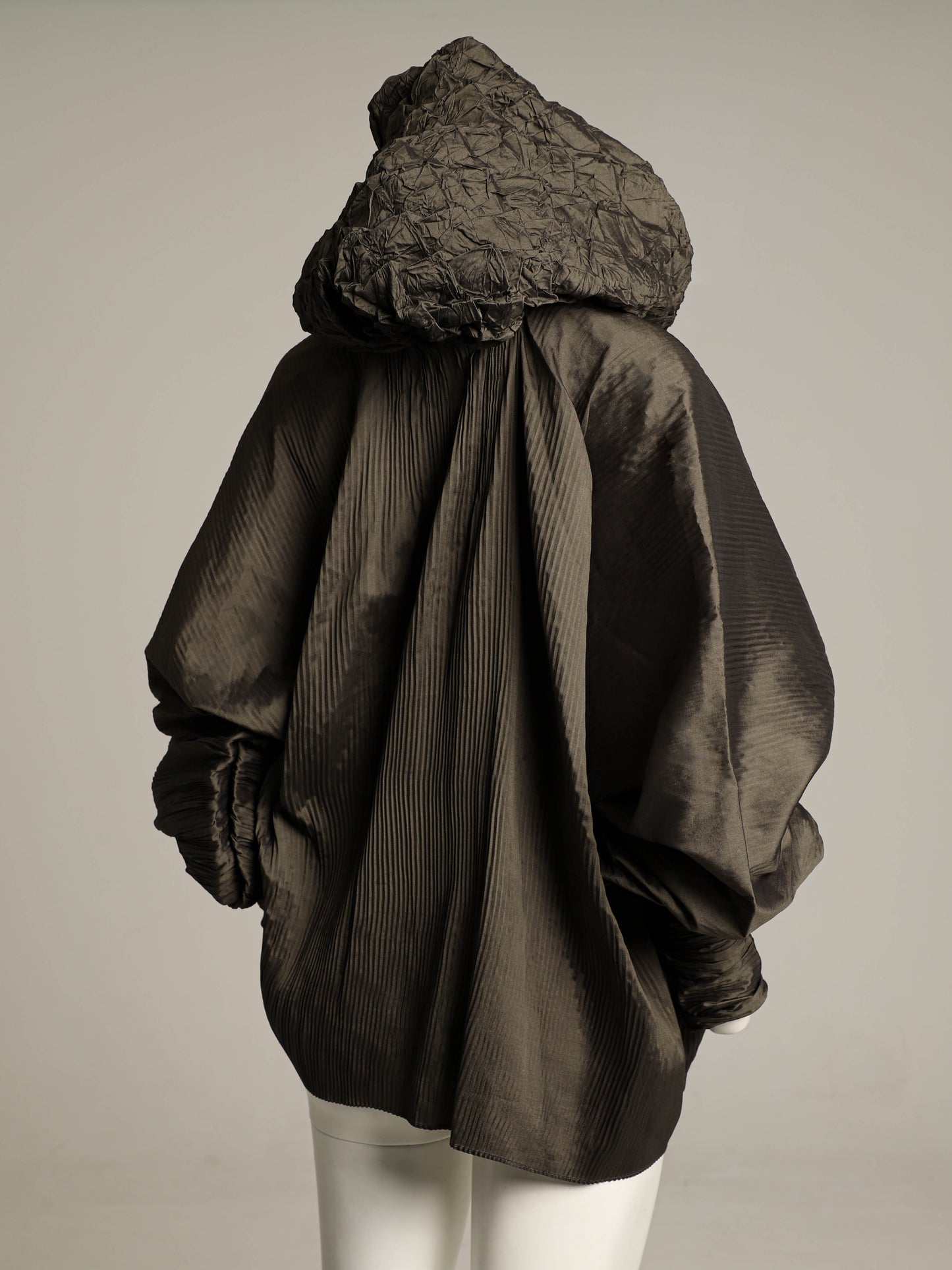 Romeo Gigli 1991 Accordion Pleated Hooded Jacket
