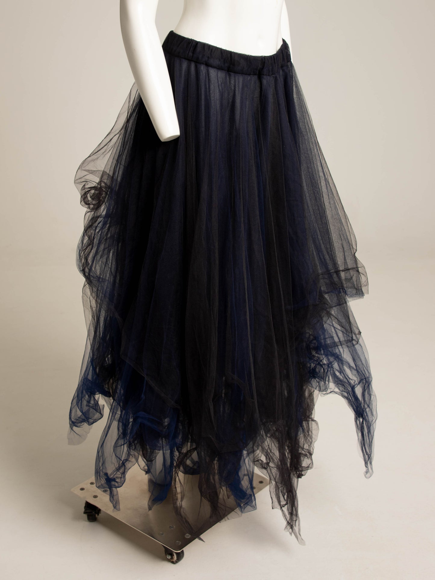 Romeo Gigli G Gigli 1994 Black and Navy Tulle Skirt