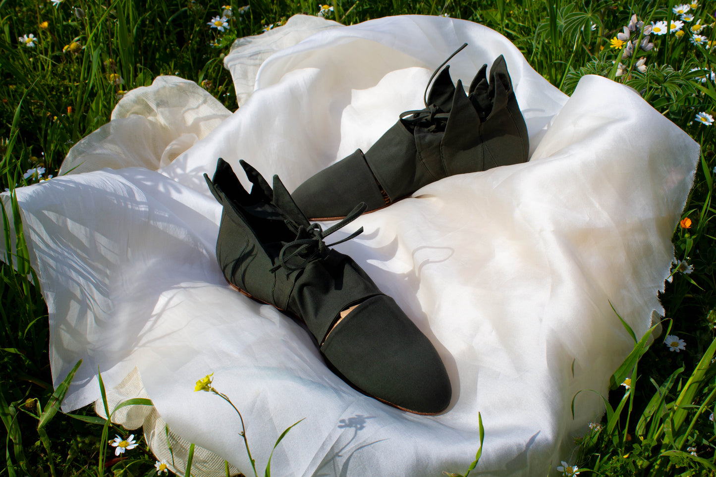 Romeo Gigli Casadei 1990 Green Leaf Shoes