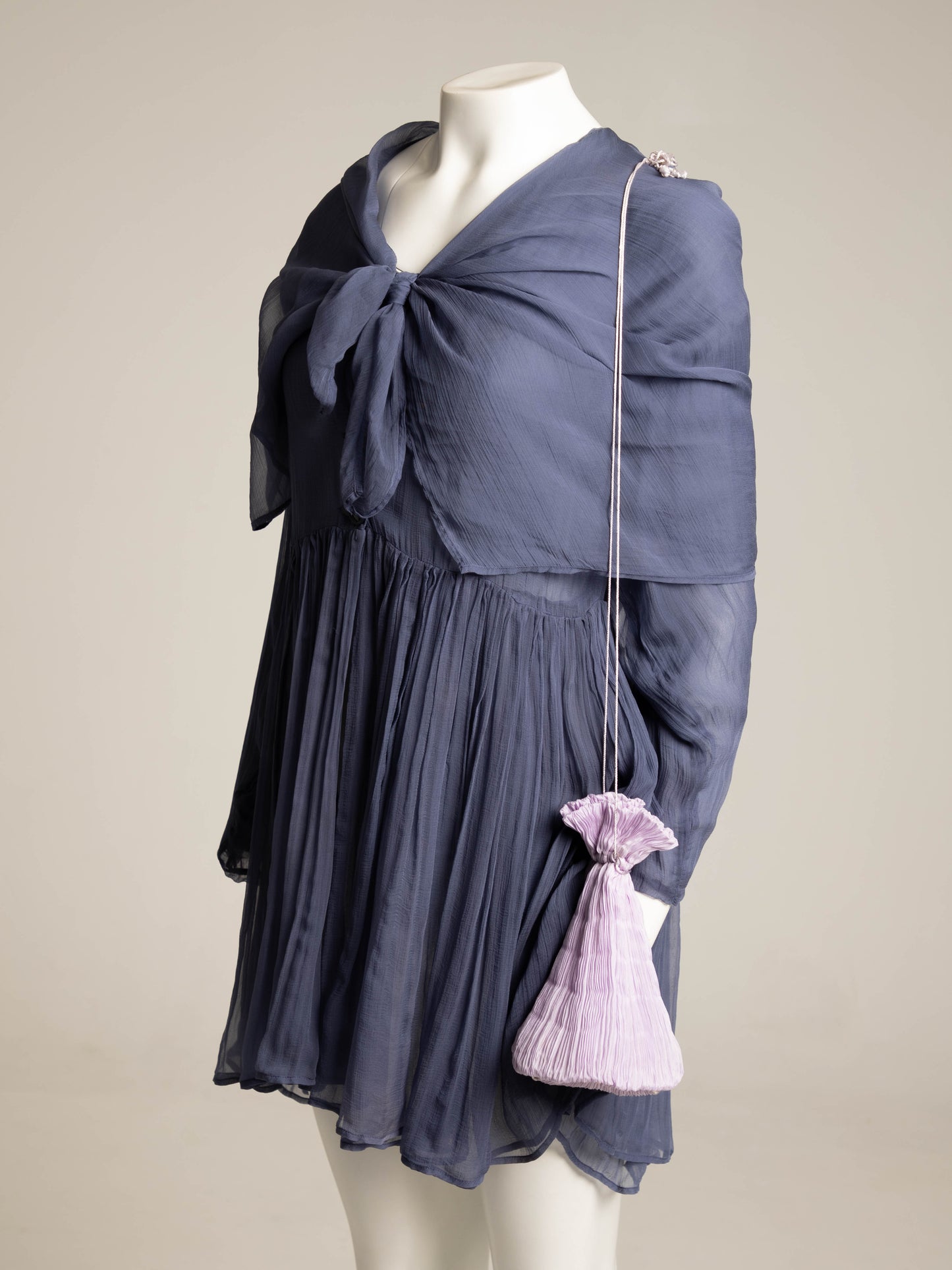Dolce & Gabbana 1989 Blue Periwinkle Silk Babydoll Dress