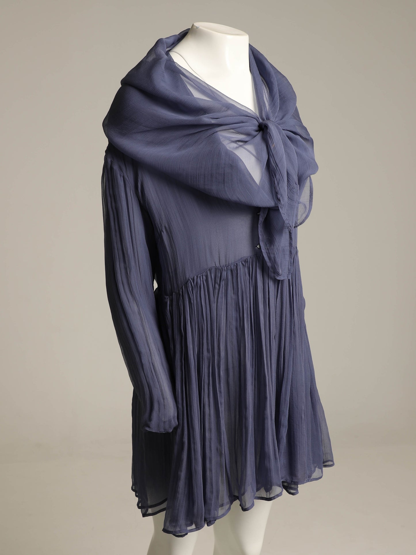 Dolce & Gabbana 1989 Blue Periwinkle Silk Babydoll Dress