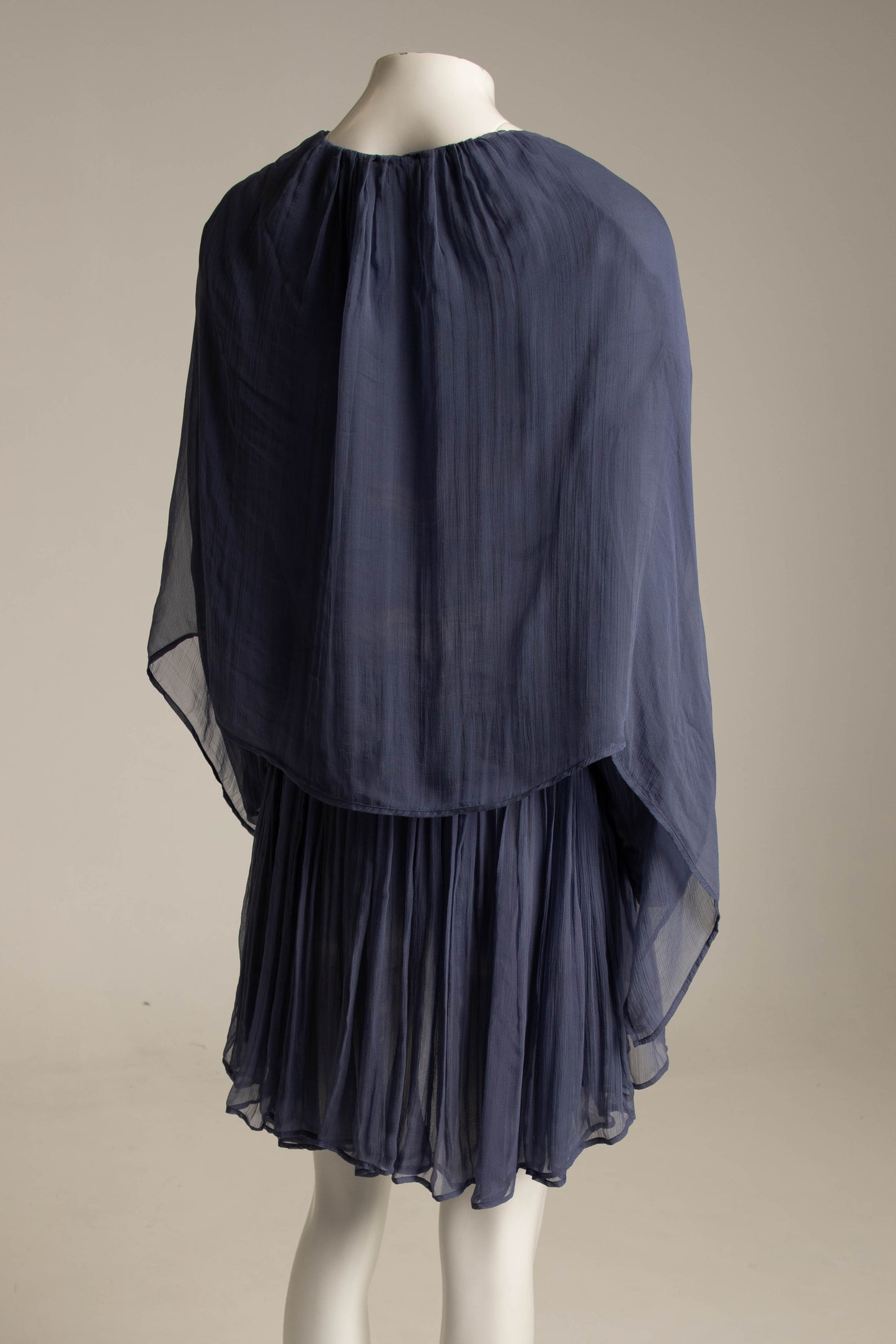 Dolce & Gabbana 1989 Blue Periwinkle Silk Babydoll Dress