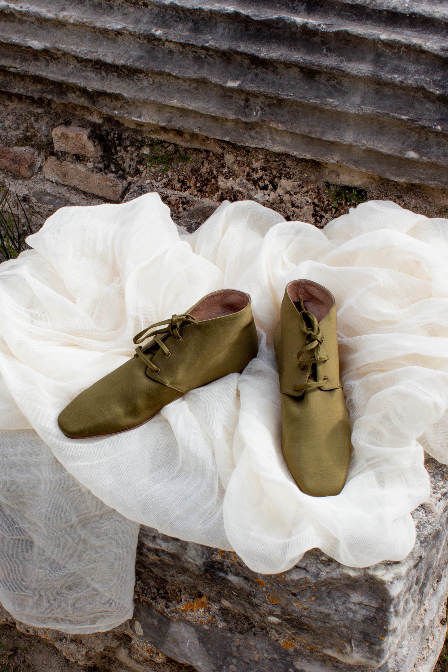 Romeo Gigli Casadei 1990 Golden Green Flats