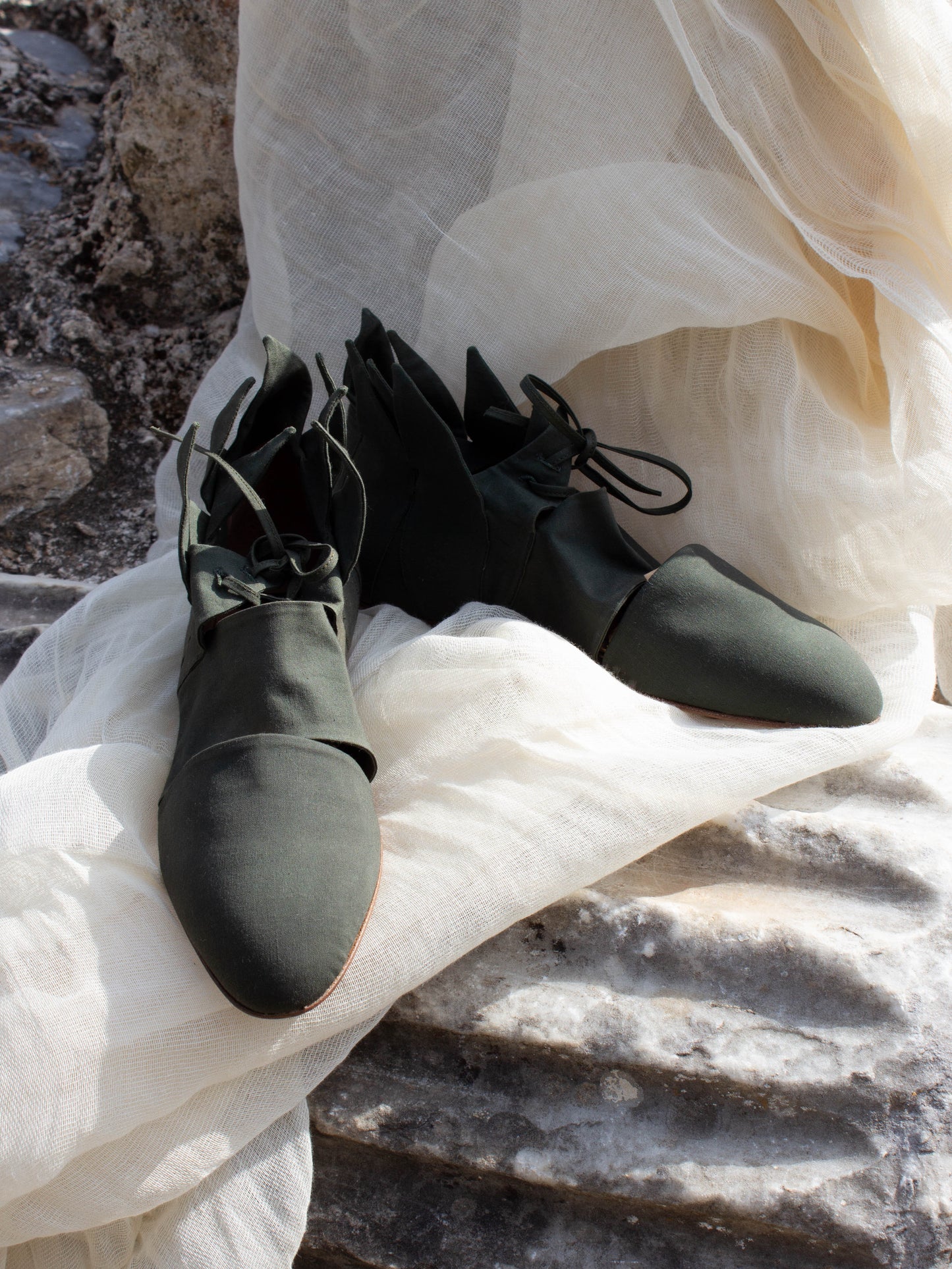 Romeo Gigli Casadei 1990 Green Leaf Shoes
